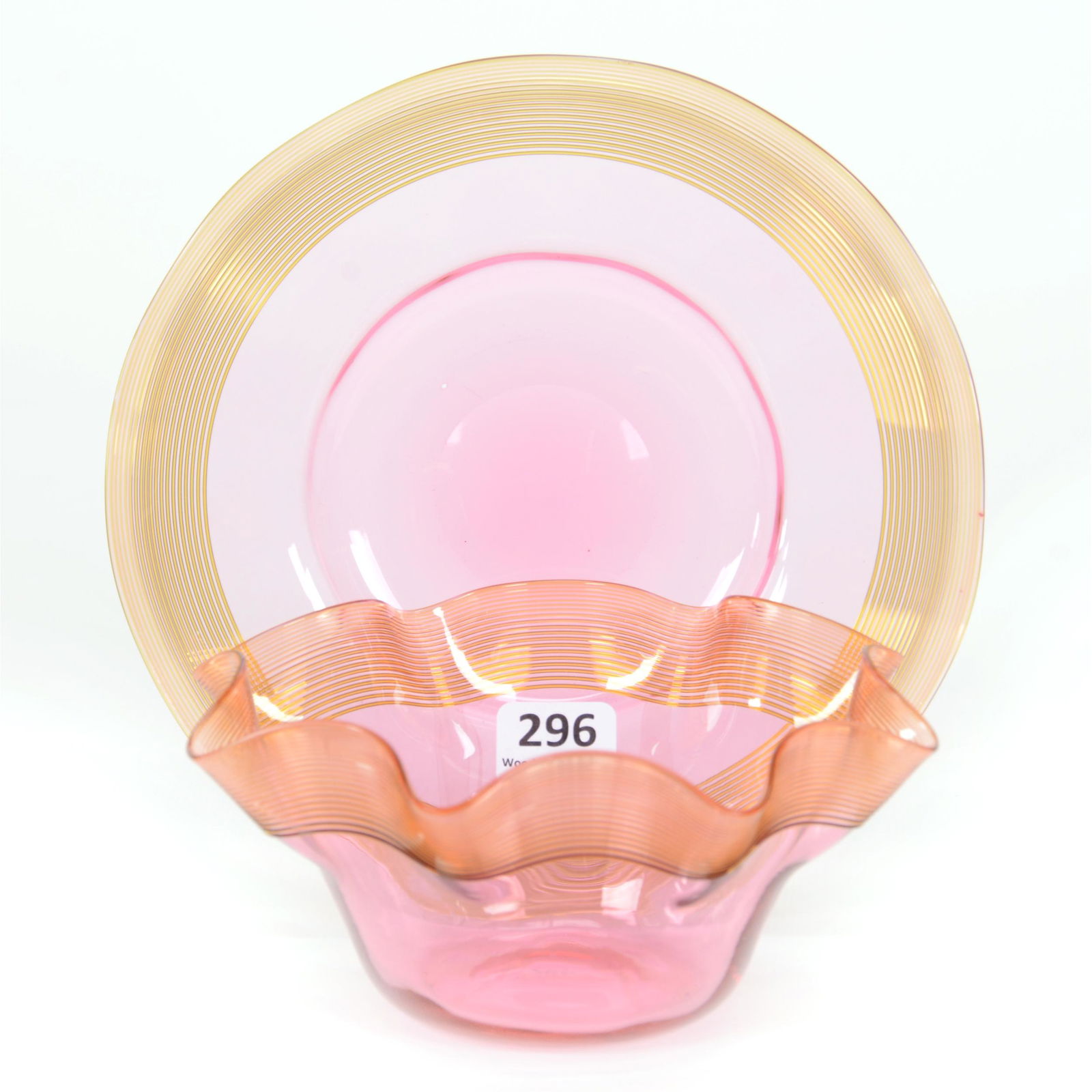 Finger Bowl/Underplate, Solid Cranberry Art Glass (1 of 3)