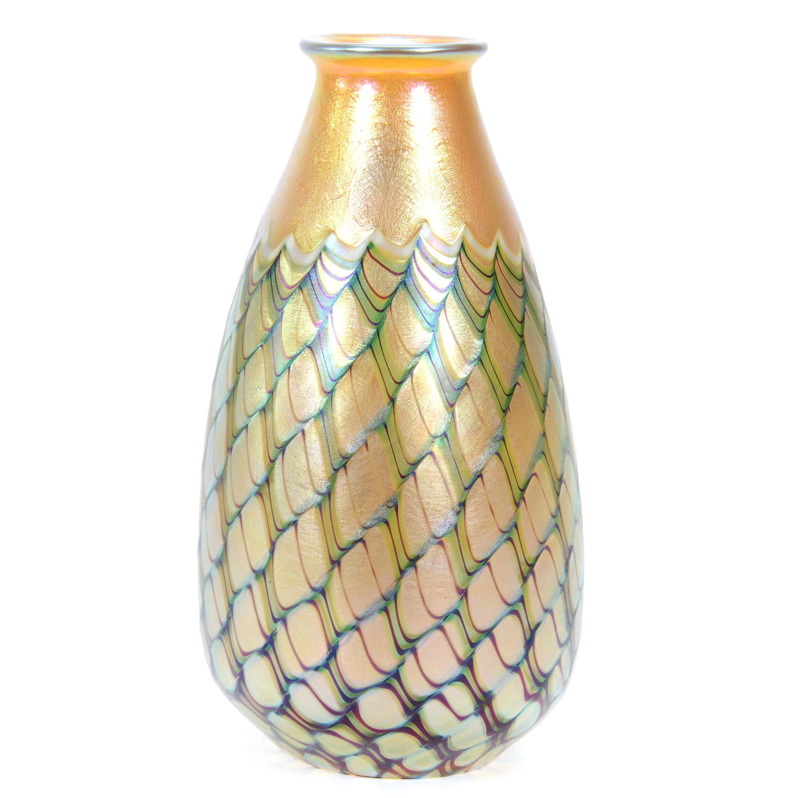 Vase Signed Orient & Flume Art Glass, Dated 1978 (1 of 3)