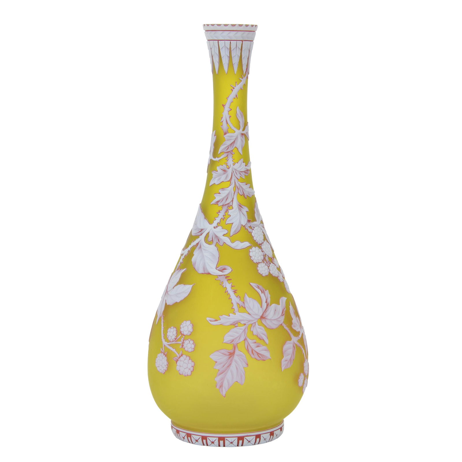 Vase, Unmarked Webb English Cameo Art Glass (1 of 3)