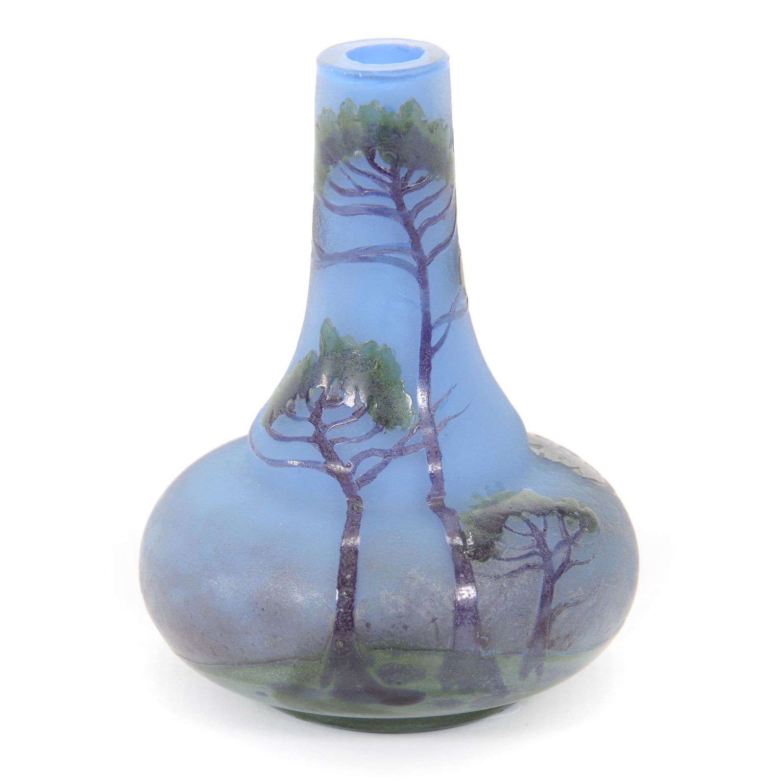 Miniature Vase Signed Muller Fres Luneville Cameo (1 of 4)