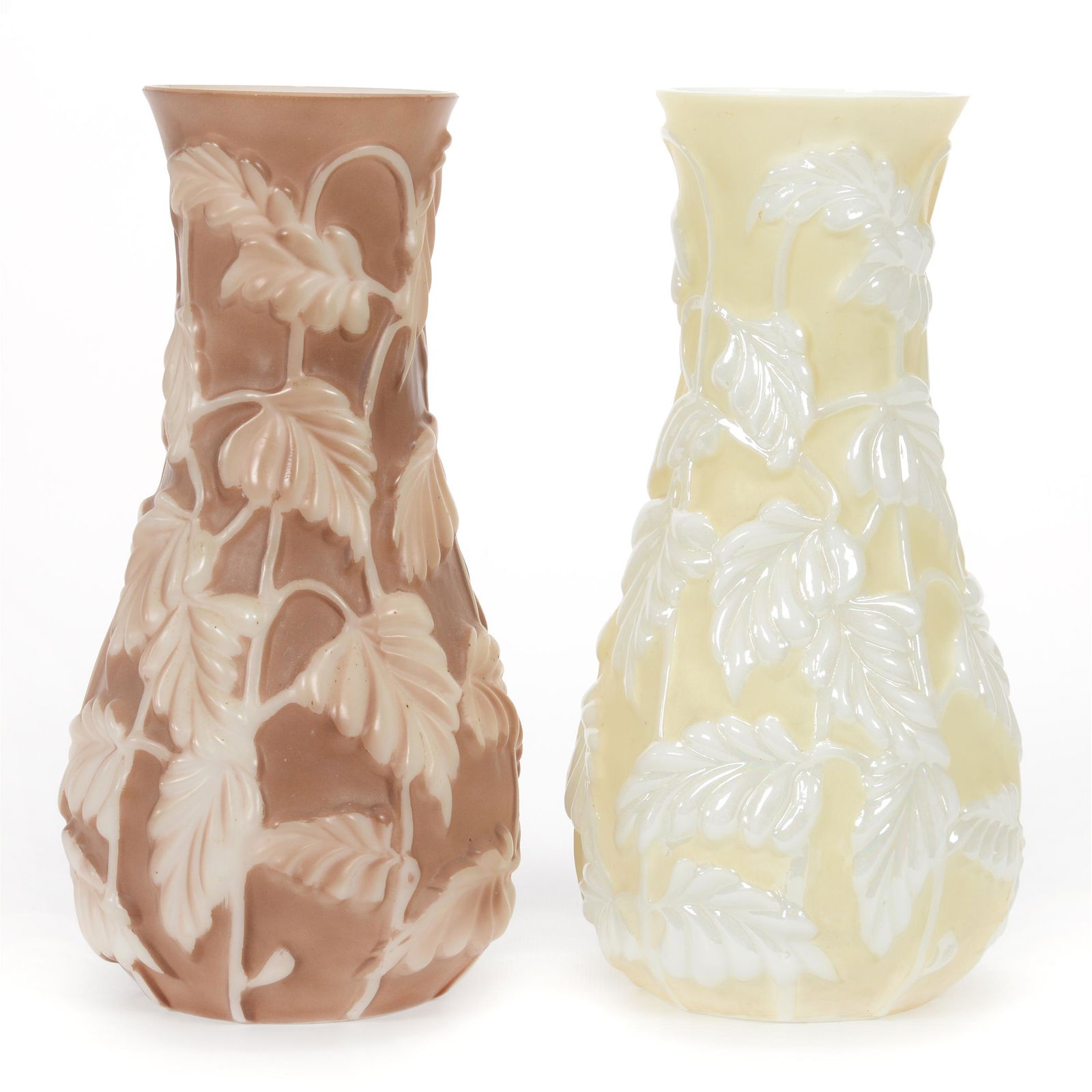 (2) Vases, Phoenix Art Glass, Original Labels On Both (1 of 3)