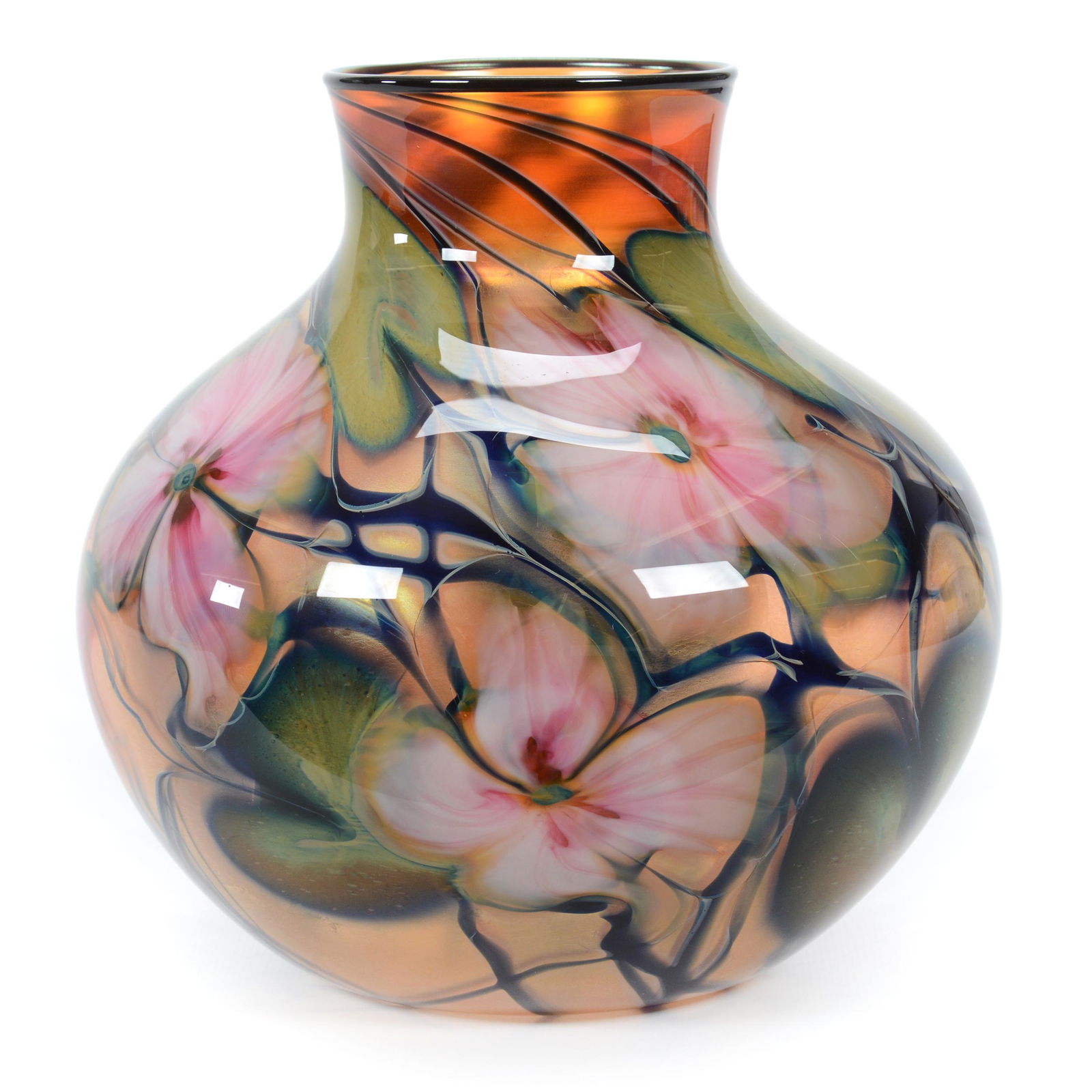 Vase Signed Charles Lotton, Dated 1985 (1 of 4)