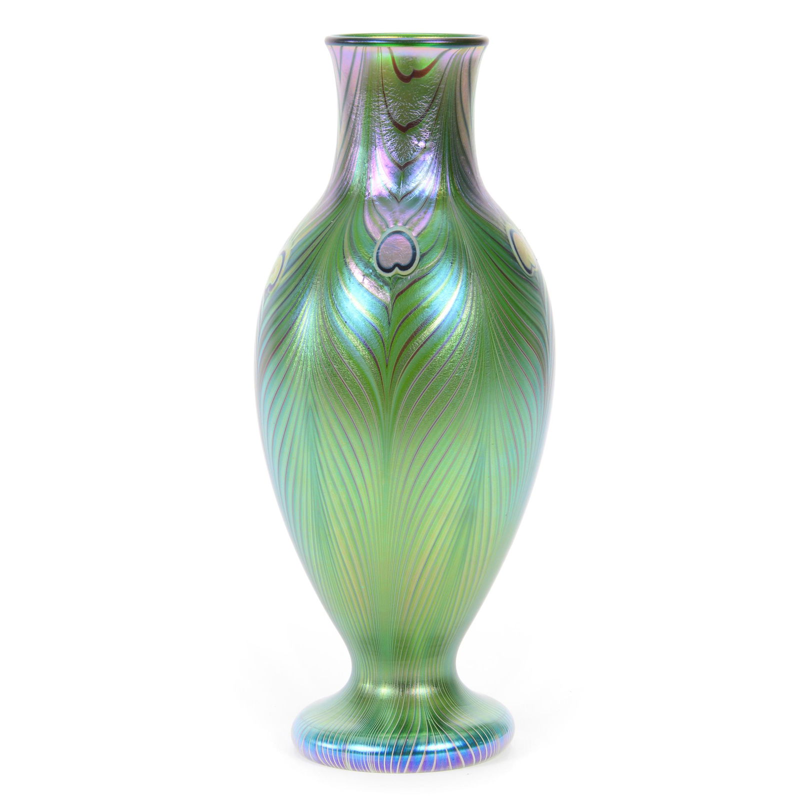 Vase Signed Orient & Flume Art Glass, Dated 1988 (1 of 3)