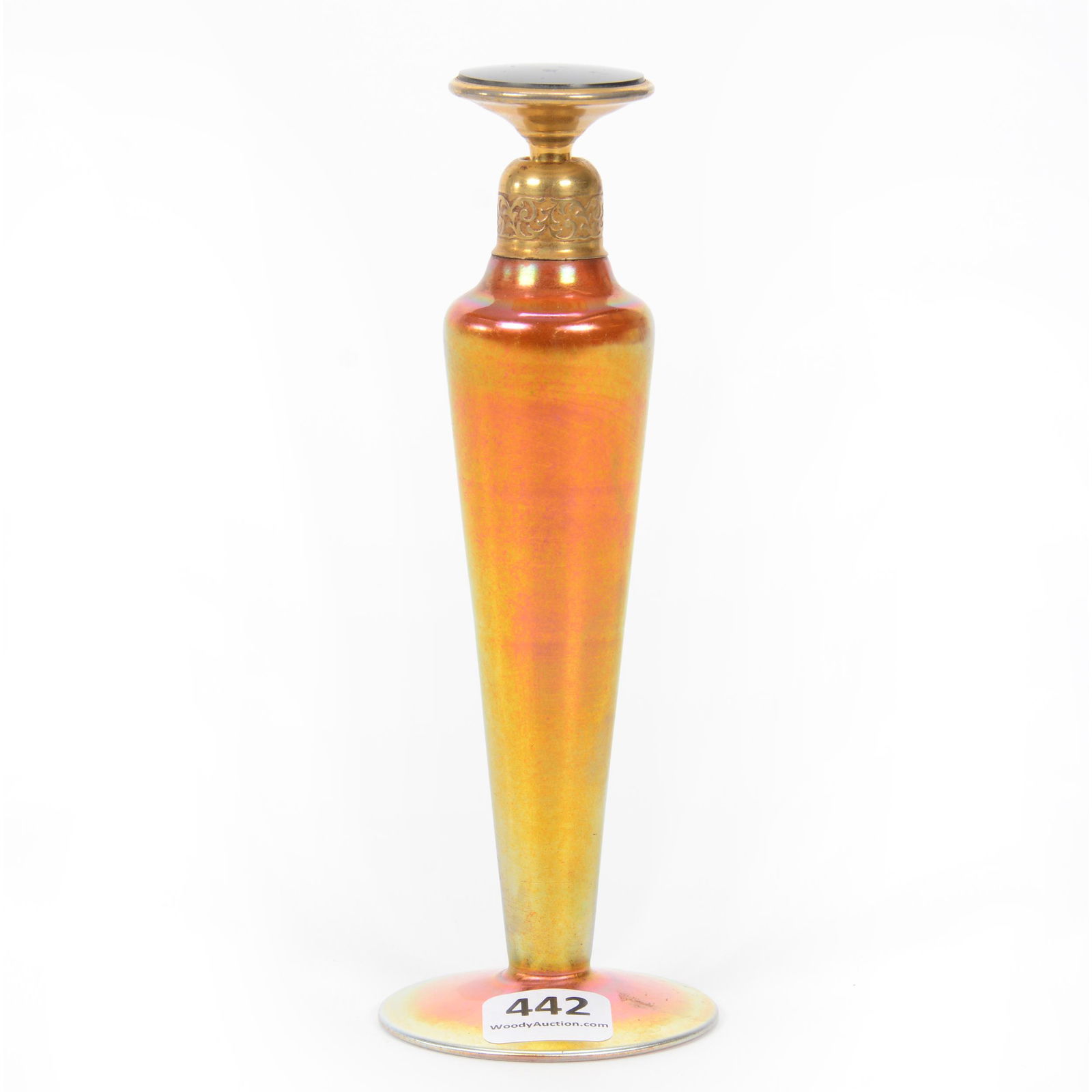 Perfume Bottle, Unmarked Steuben Aurene (1 of 4)