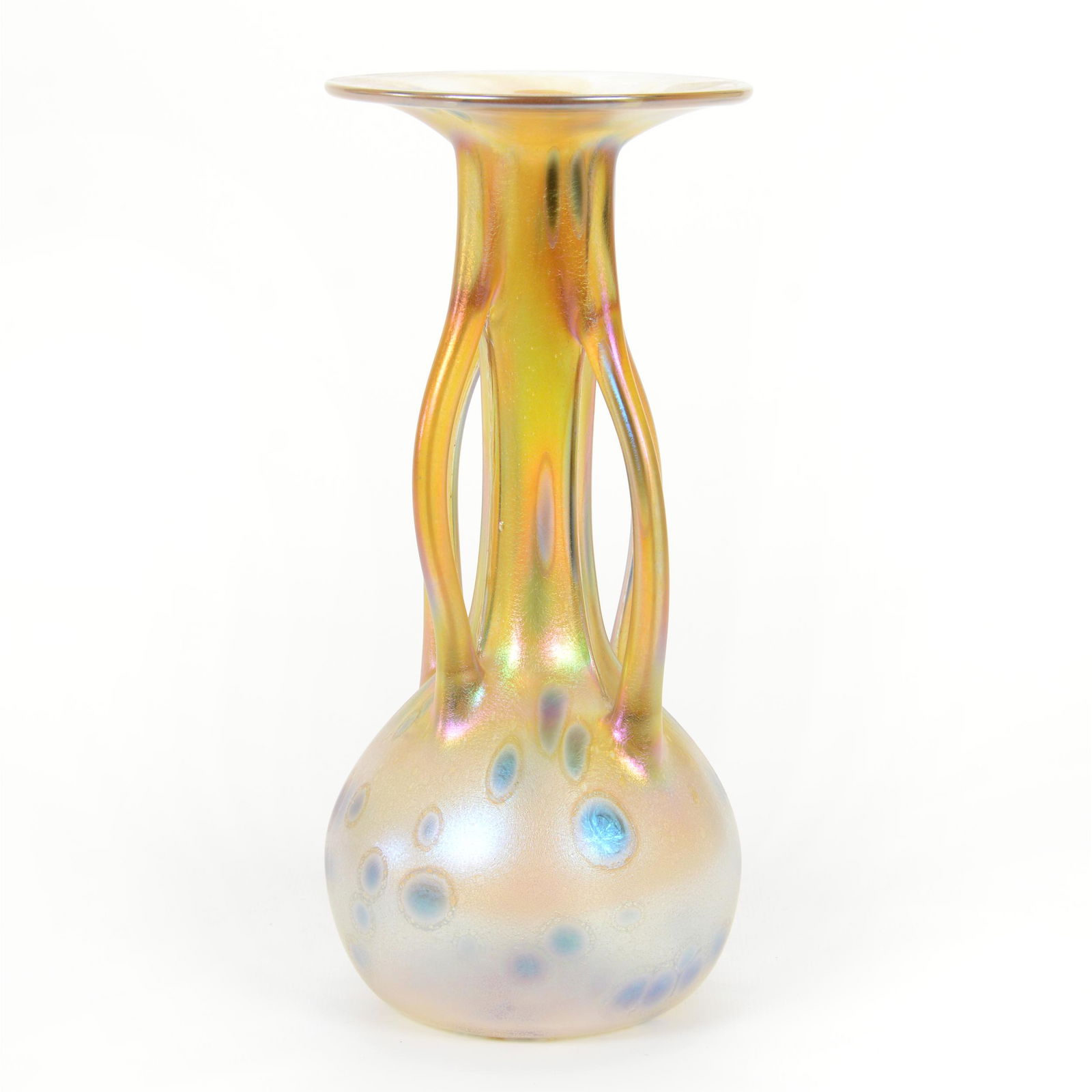 Vase, Four Handles, Contemporary Art Glass (1 of 3)