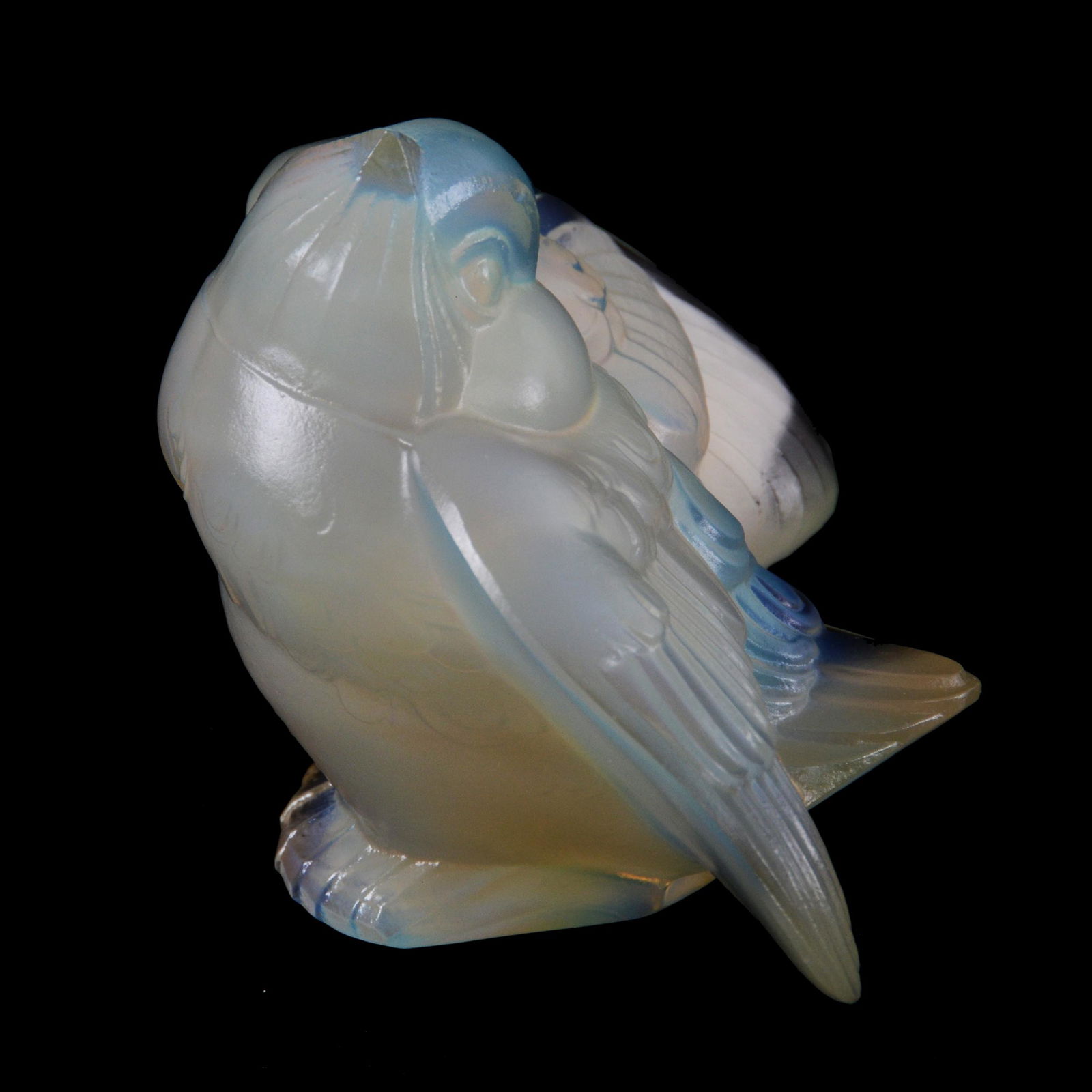 Figurine Marked Sabino Art Glass: Figurine Marked Sabino Art Glass, 2.5", Bird With Wings Spread, Private Collection, IL.