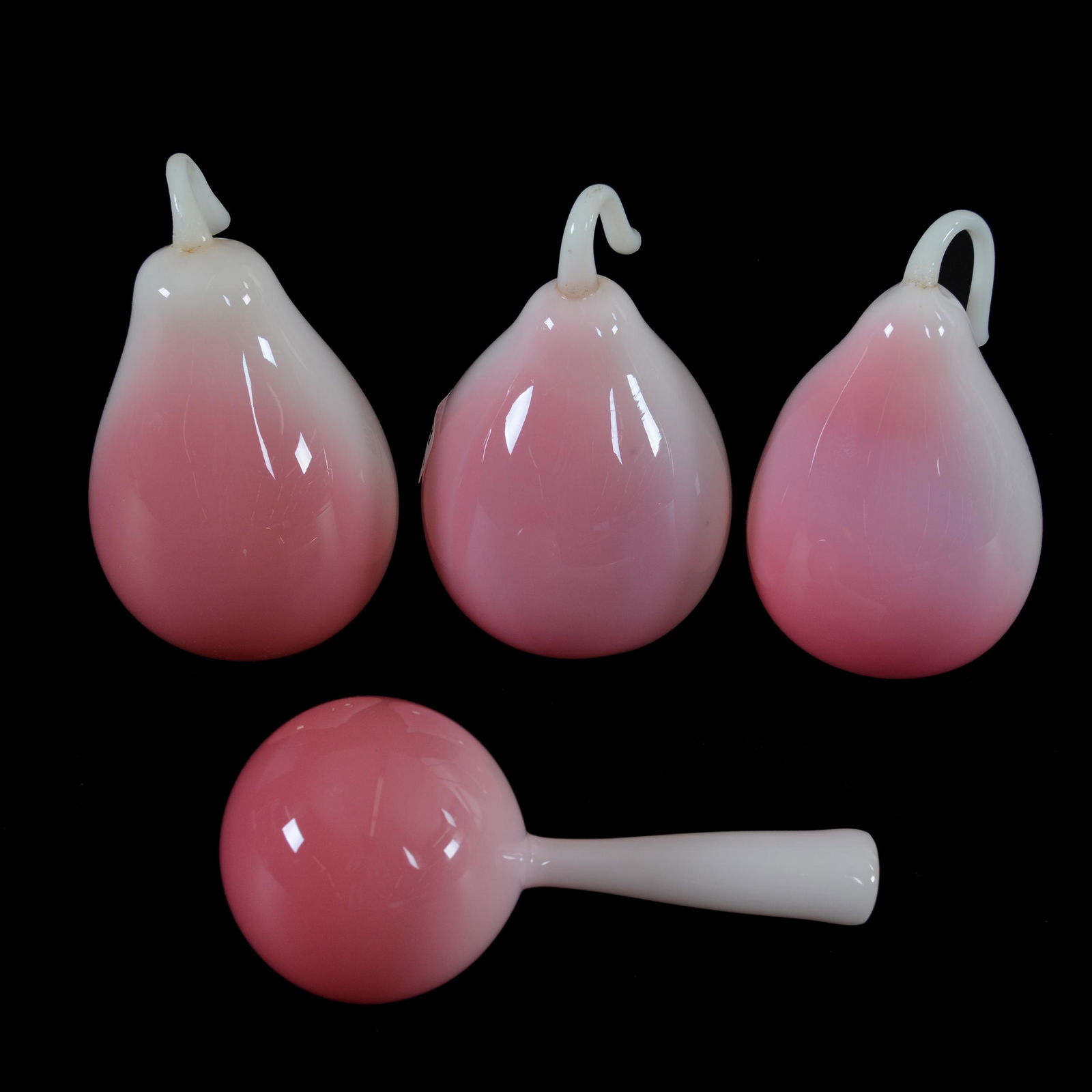 (4) Peachblow Art Glass Items (1 of 2)