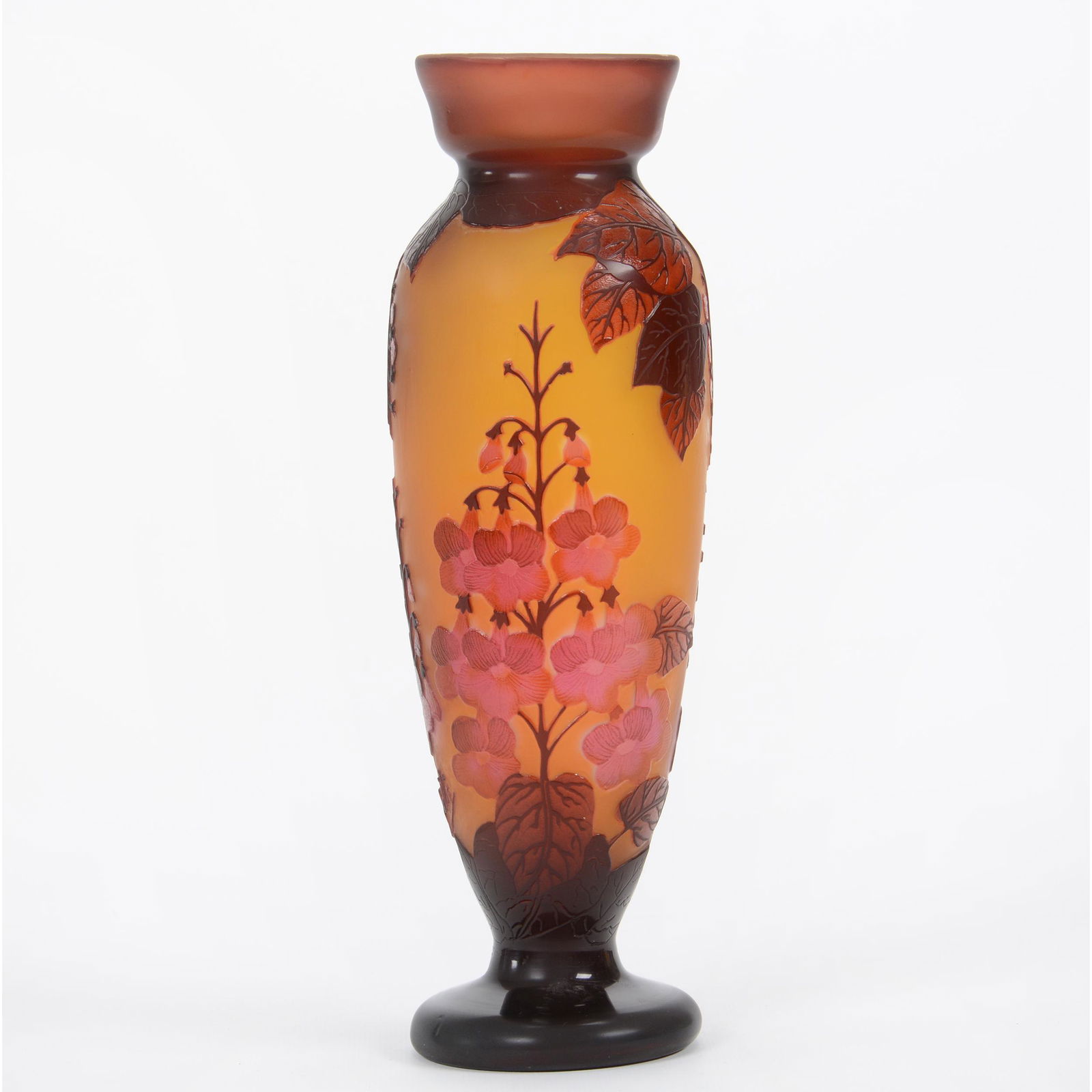 Vase, Modern Reproduction Cameo Glass Marked Galle (1 of 4)