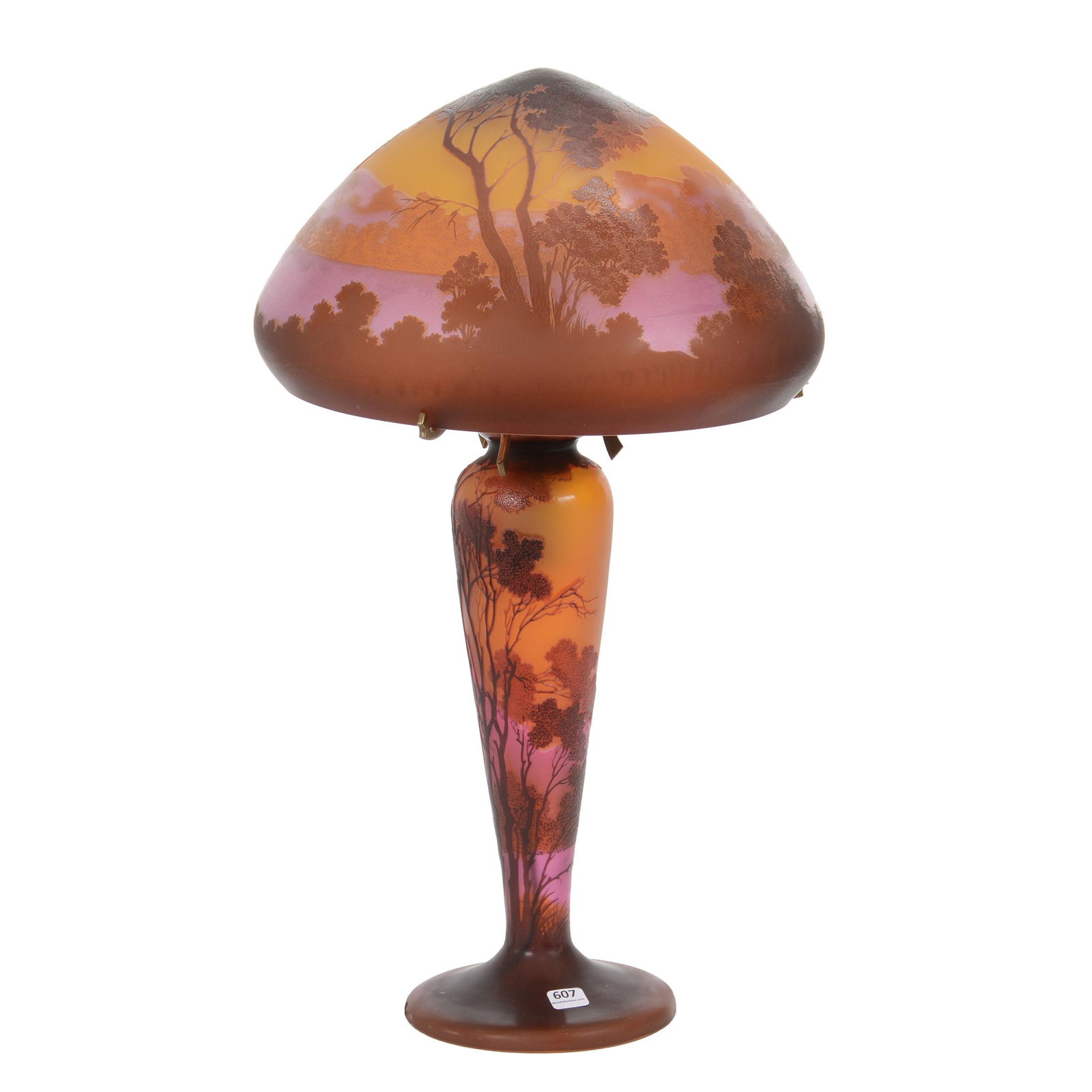 Table Lamp, Modern Reproduction Cameo Glass (1 of 4)