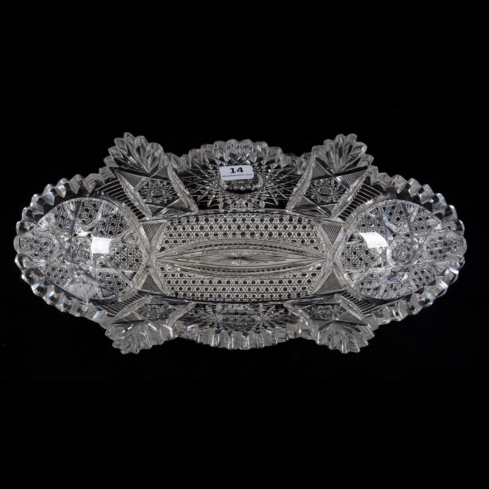 Deep Celery Tray, American Brilliant Cut Glass (1 of 3)