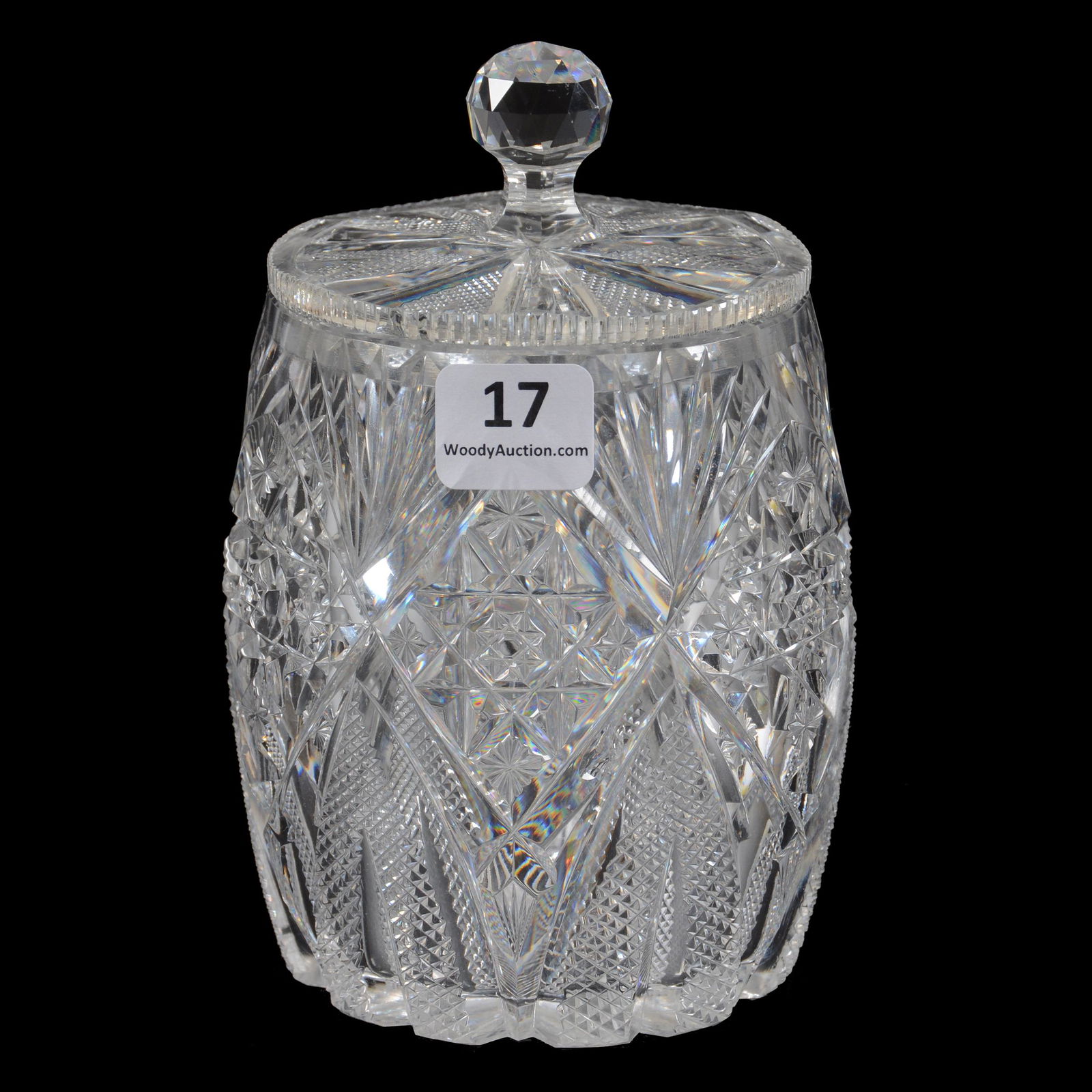 Covered Jar, ABCG, Venetian Pattern By Hawkes (1 of 5)