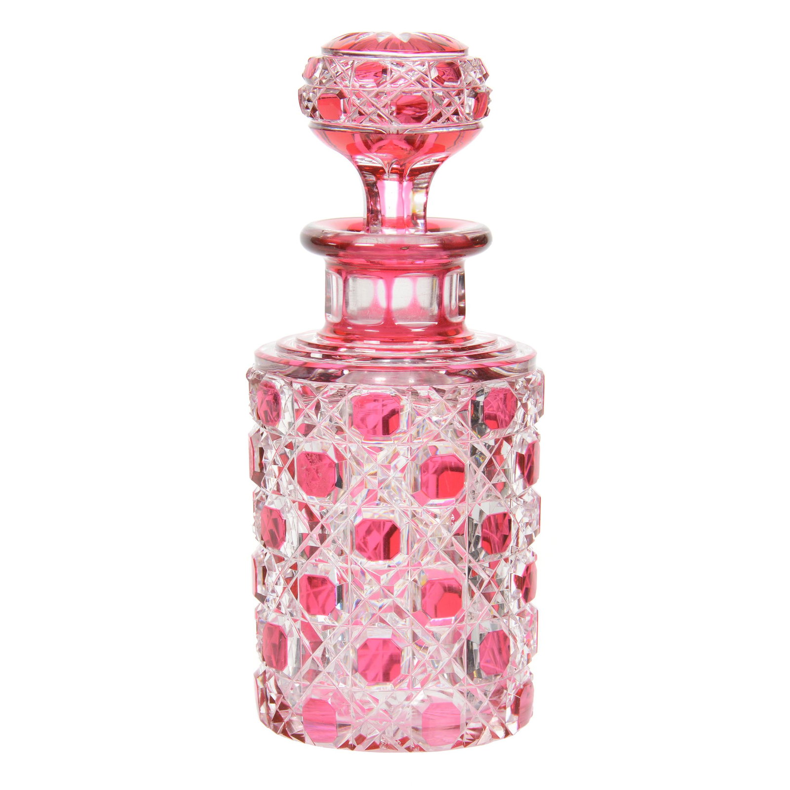 Cologne Bottle, BPCG, Cranberry Cut To Clear (1 of 3)