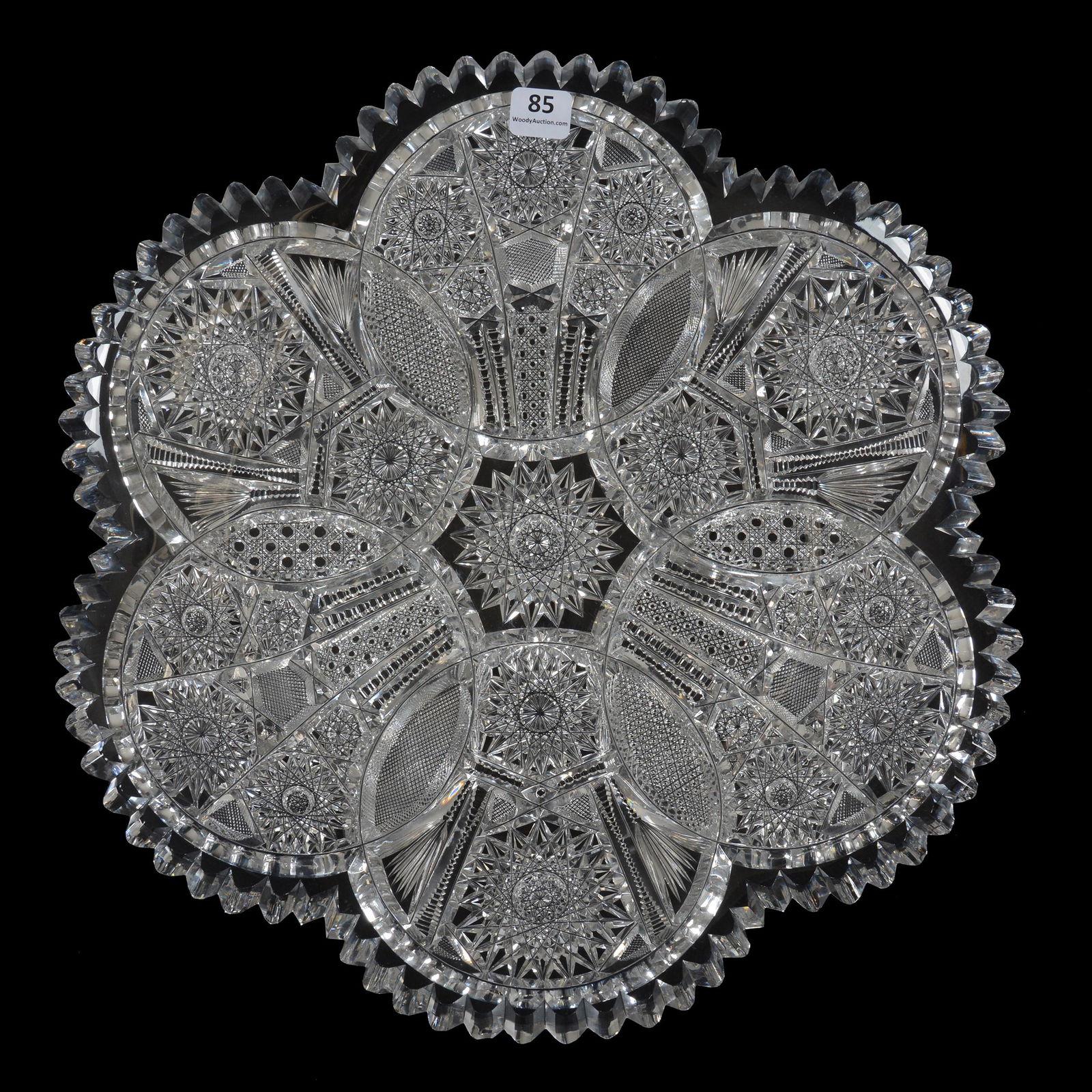 Round Tray, American Brilliant Cut Glass (1 of 3)