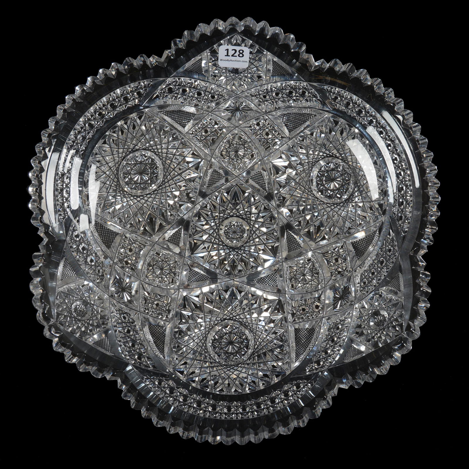 Round Tray, American Brilliant Cut Glass (1 of 3)