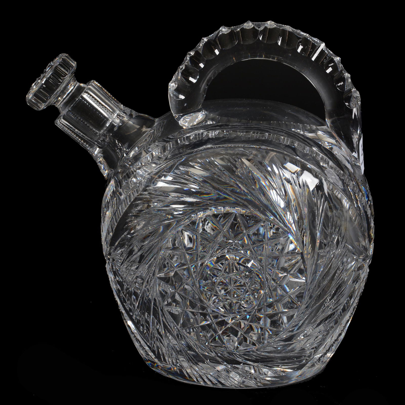 Rum Jug, American Brilliant Cut Glass (1 of 3)
