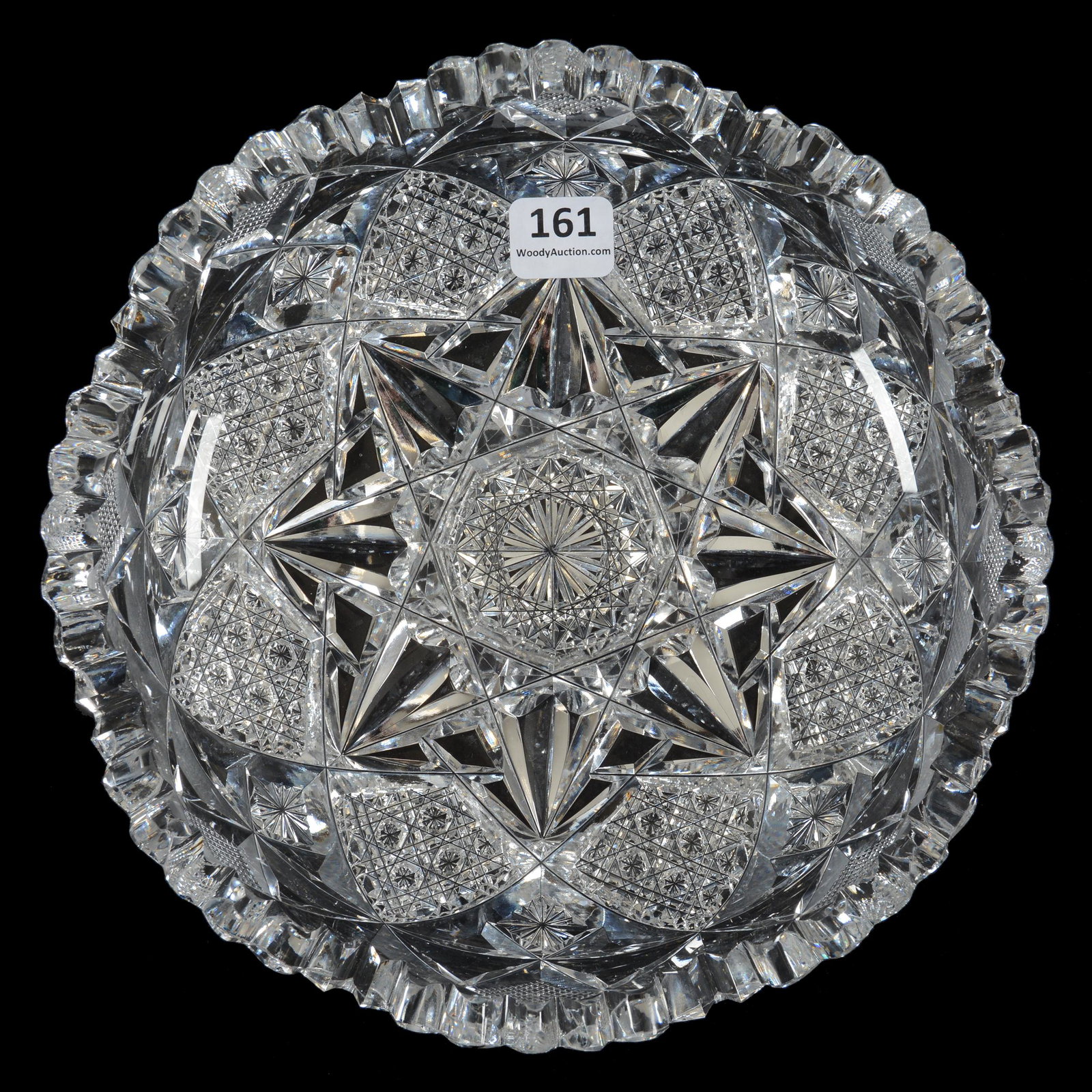 Low Bowl, ABCG, Signed Hawkes Jubilee Pattern: Low Bowl, ABCG, Signed Hawkes Jubilee Pattern, 1.75" X 8", One Tooth With Minor Chip, The Glenda Klein Collection