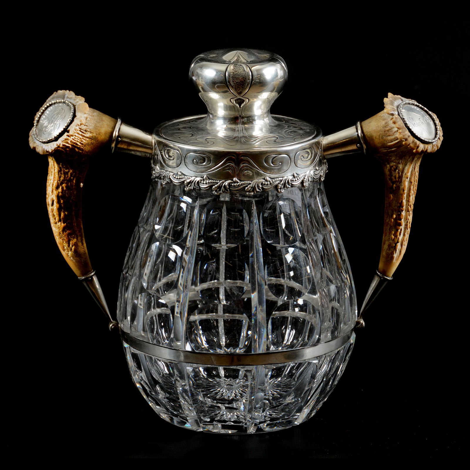Covered Vessel, Two Stag Horn Handles, ABCG (1 of 6)