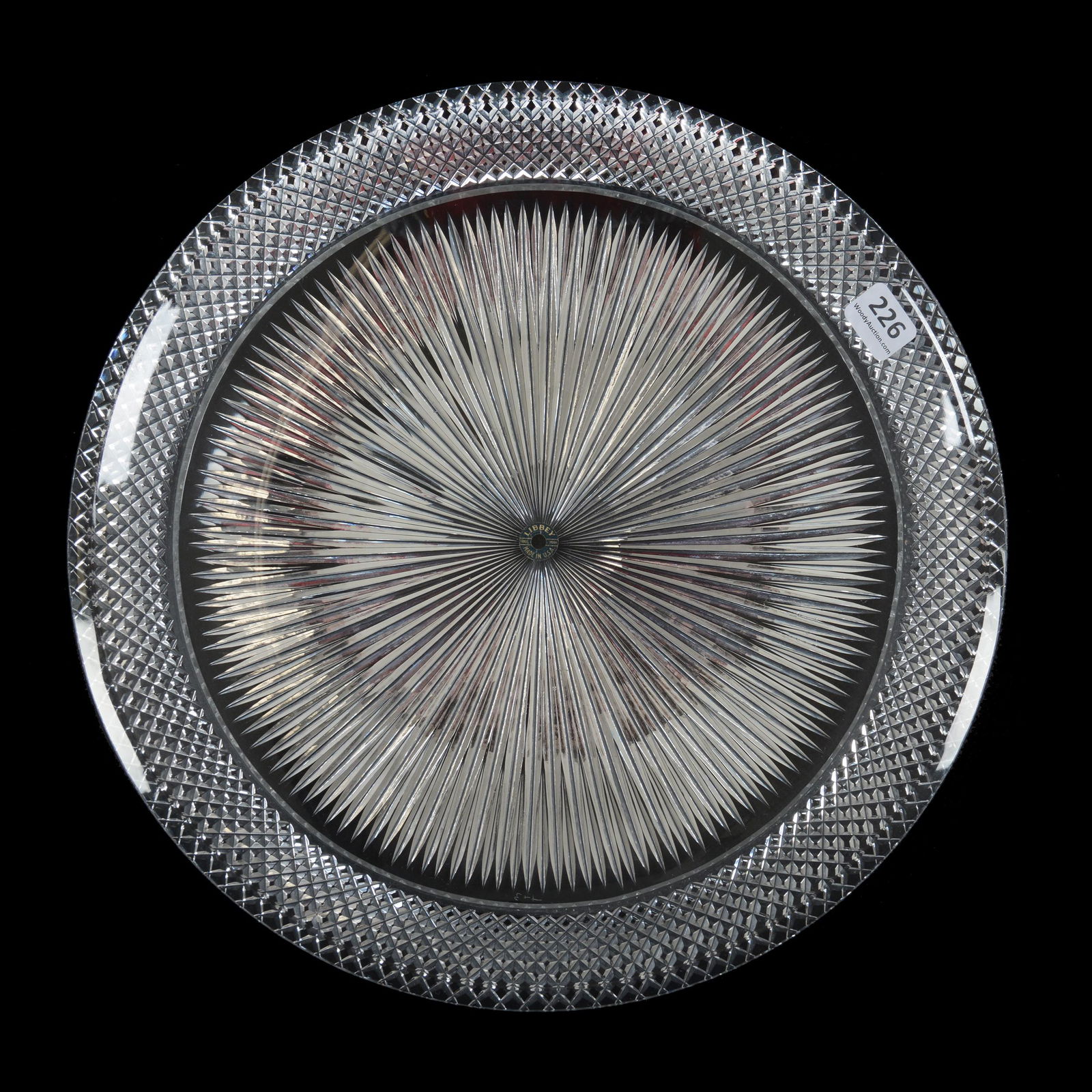 Round Tray, ABCG, Signed Libbey Radiant Pattern (1 of 3)