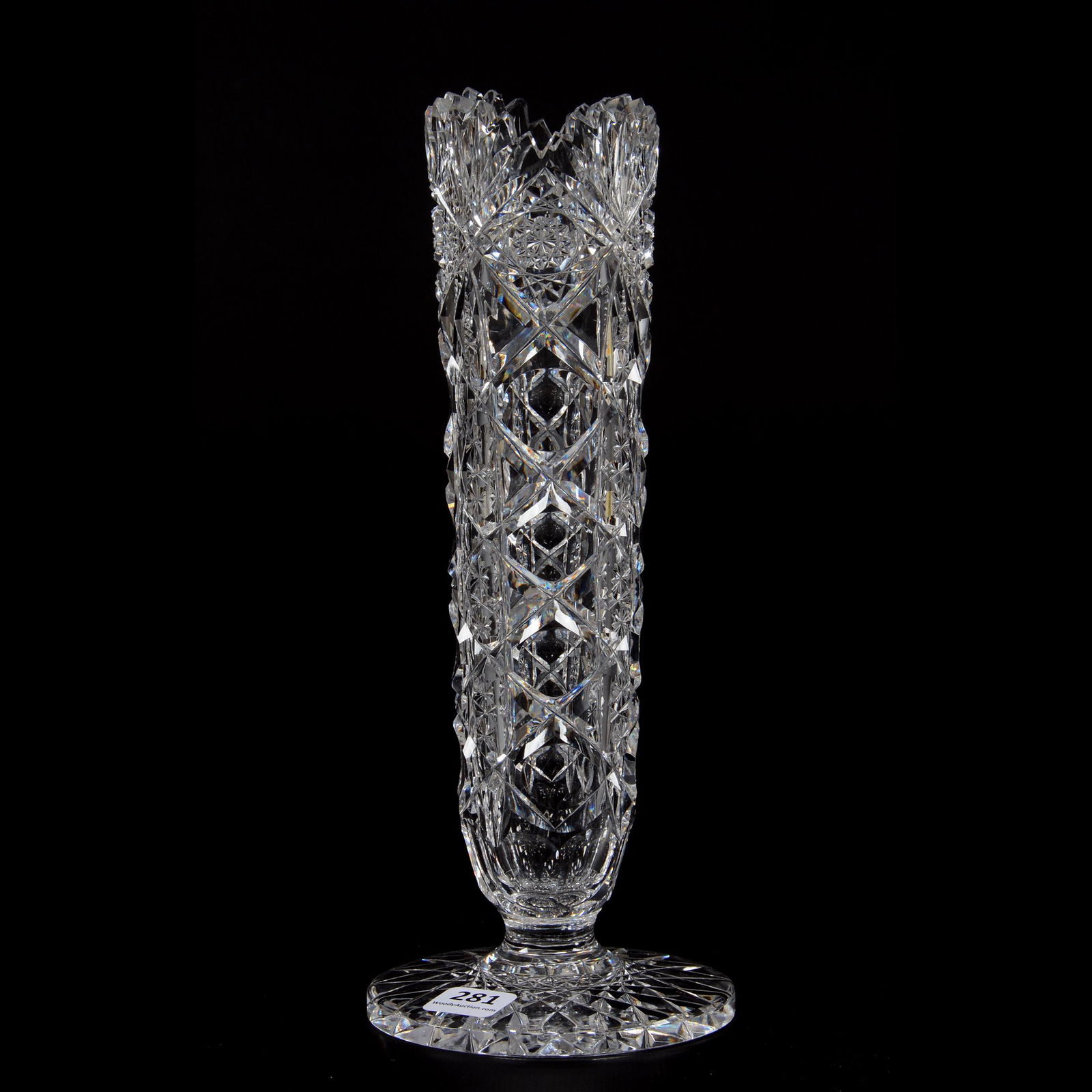 Pedestal Vase, ABCG, Signed Hawkes Navarre Pattern (1 of 3)