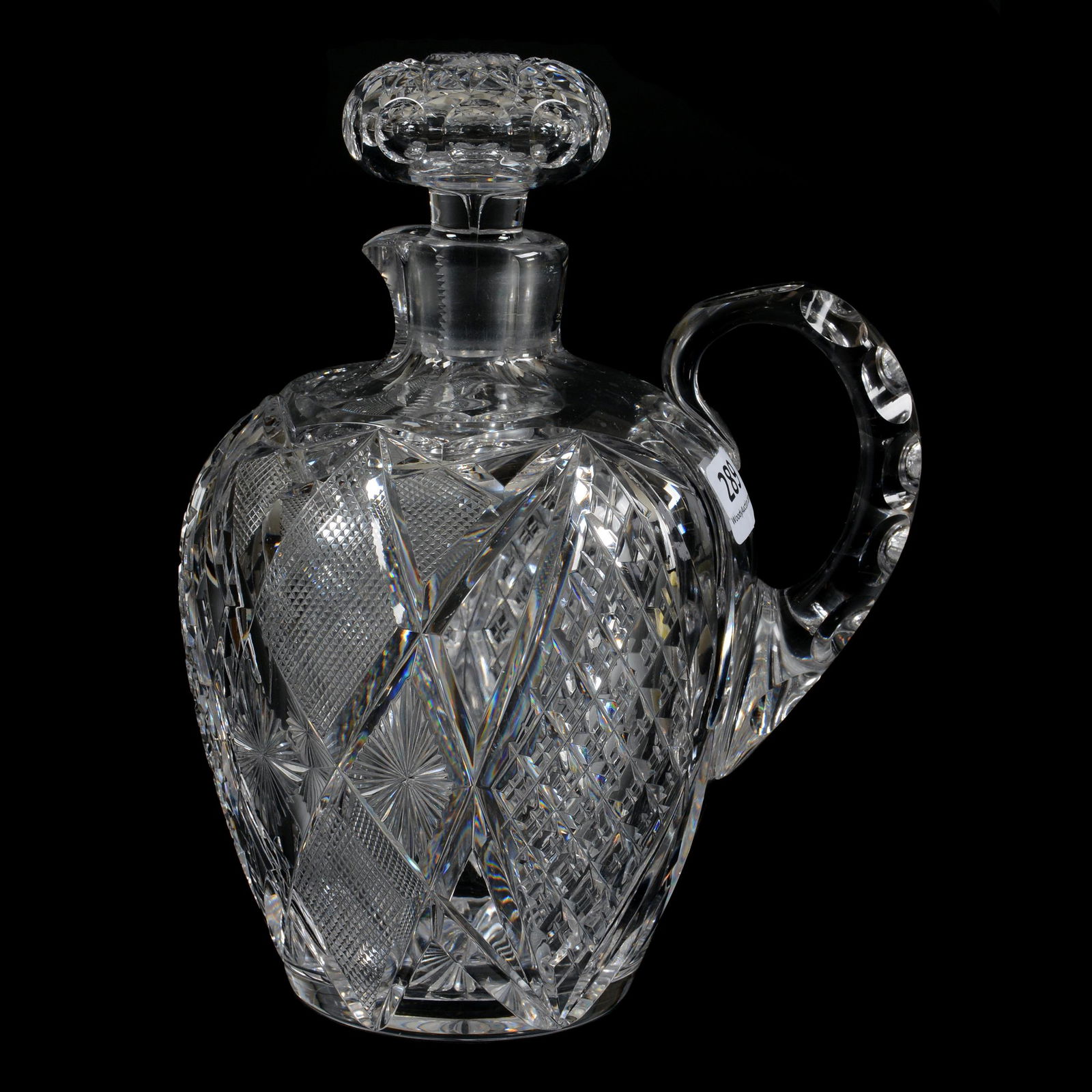 Whiskey Jug, American Brilliant Cut Glass (1 of 3)