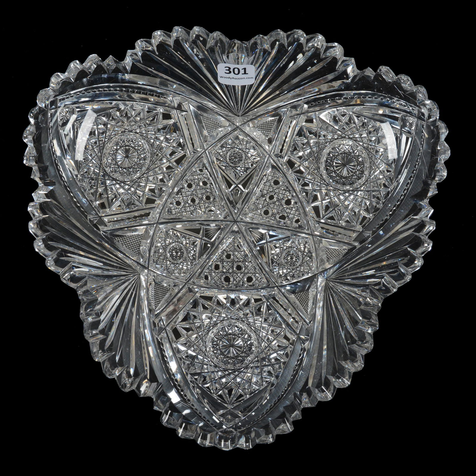 Tray, Tri-Corner, American Brilliant Cut Glass (1 of 2)