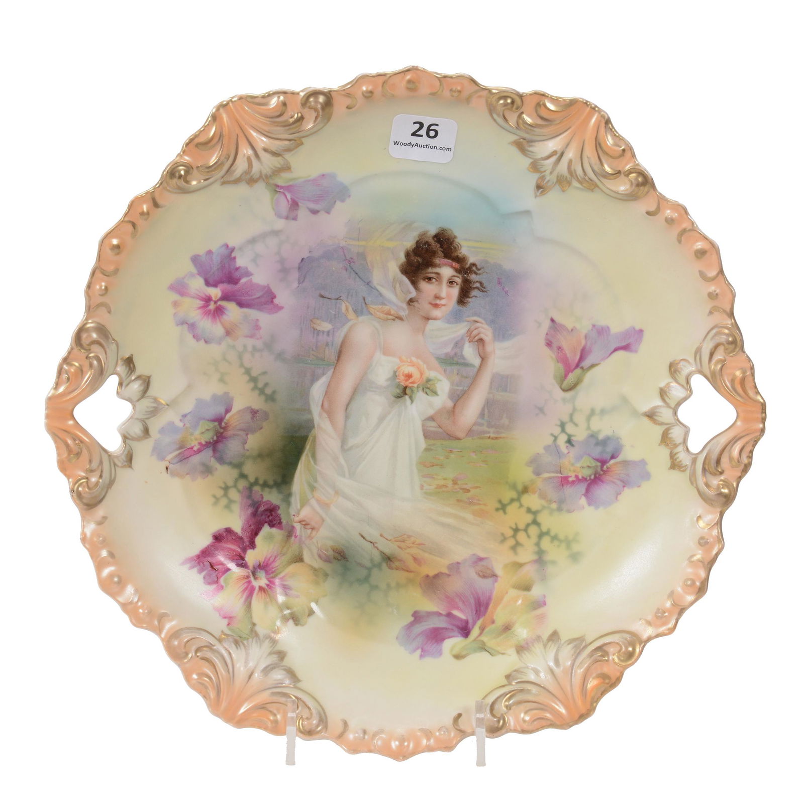 Cake Plate Marked RS Prussia, Fall Season Portrait (1 of 3)