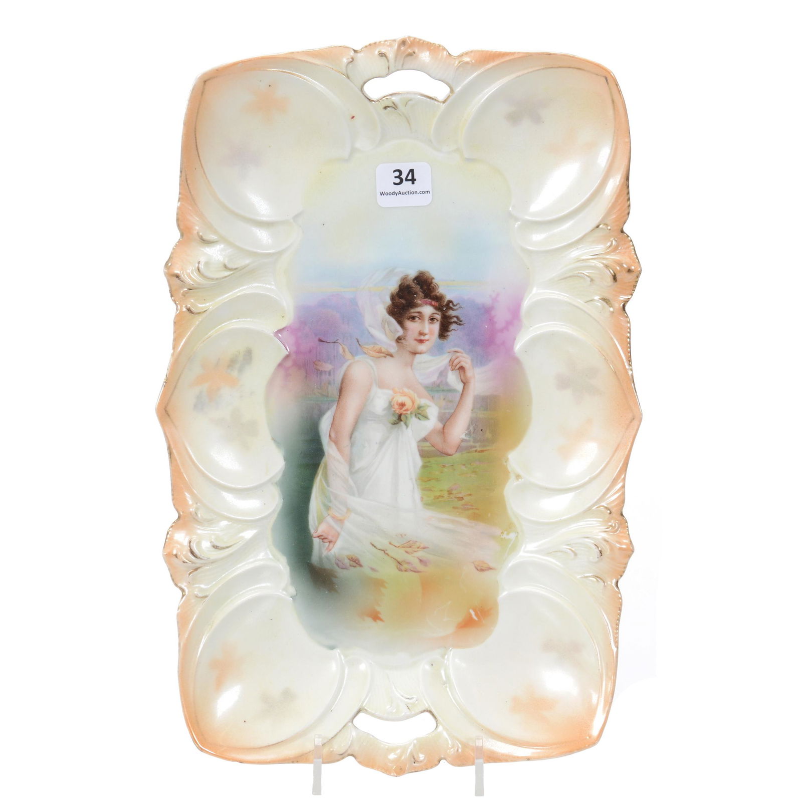 Dresser Tray Marked RS Prussia, Fall Season Portrait (1 of 3)