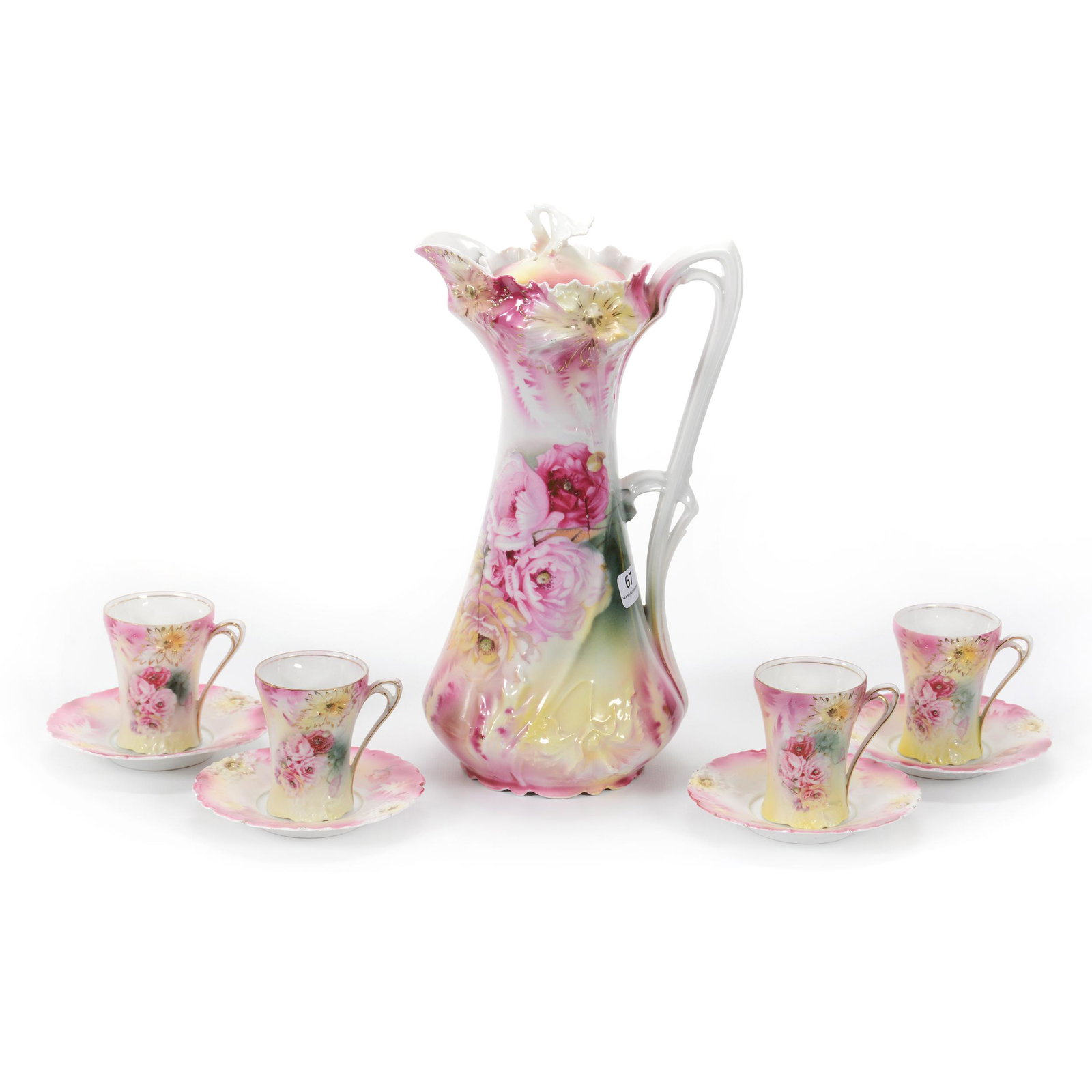 Chocolate Set Marked RS Prussia, Poppy Decor (1 of 3)