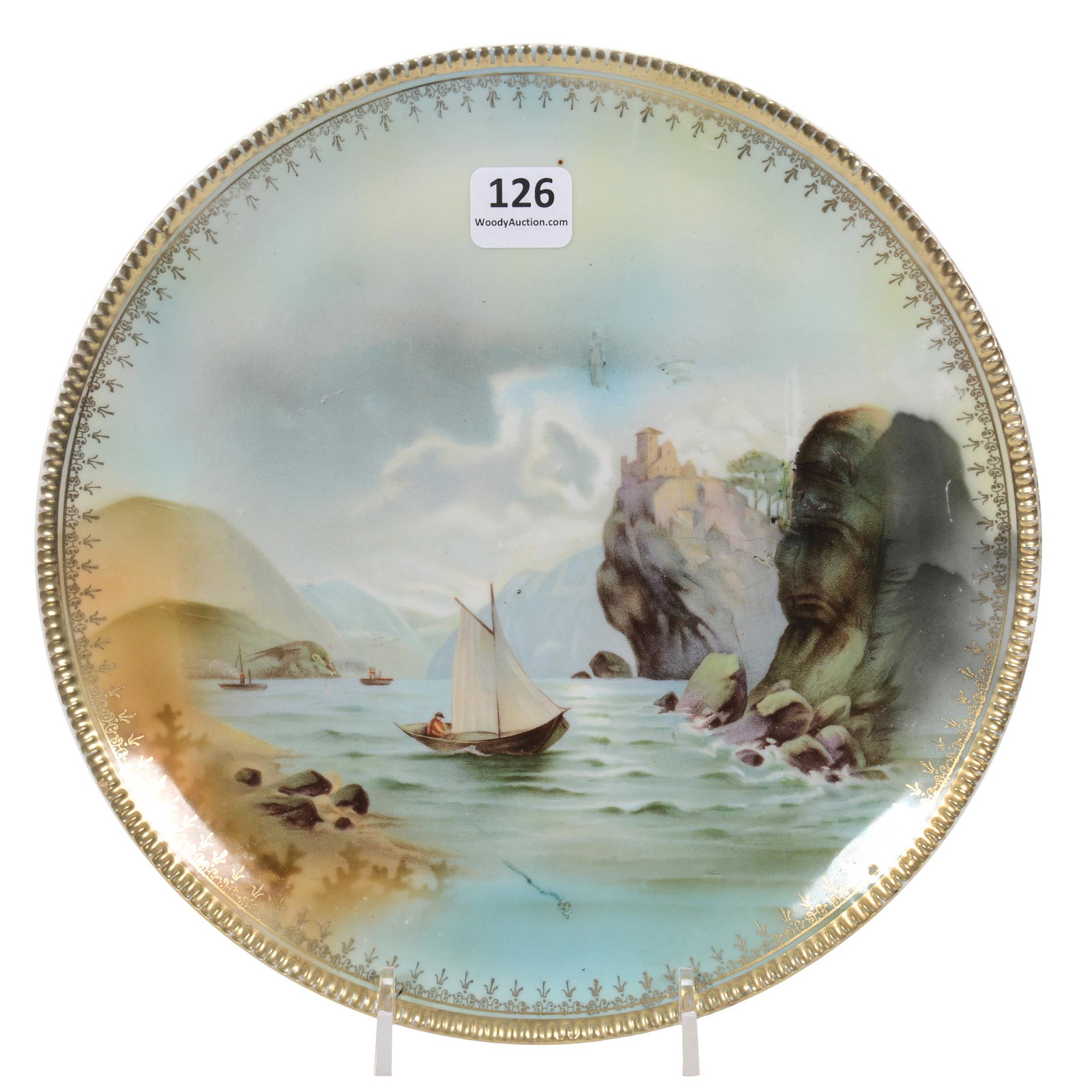 Wall Plaque Marked RS Prussia, Old Man In Mountain (1 of 2)