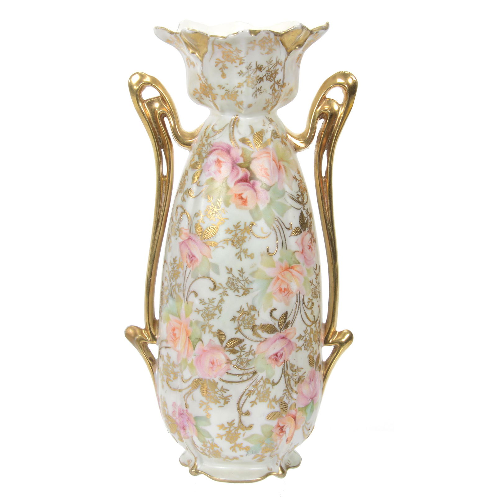 Vase Marked Royal Vienna, Satin With Floral Decor (1 of 3)