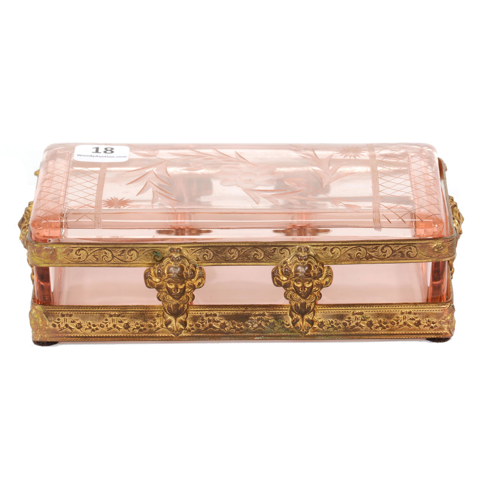 Covered Box, Pink Depression Glass Specialty (1 of 2)