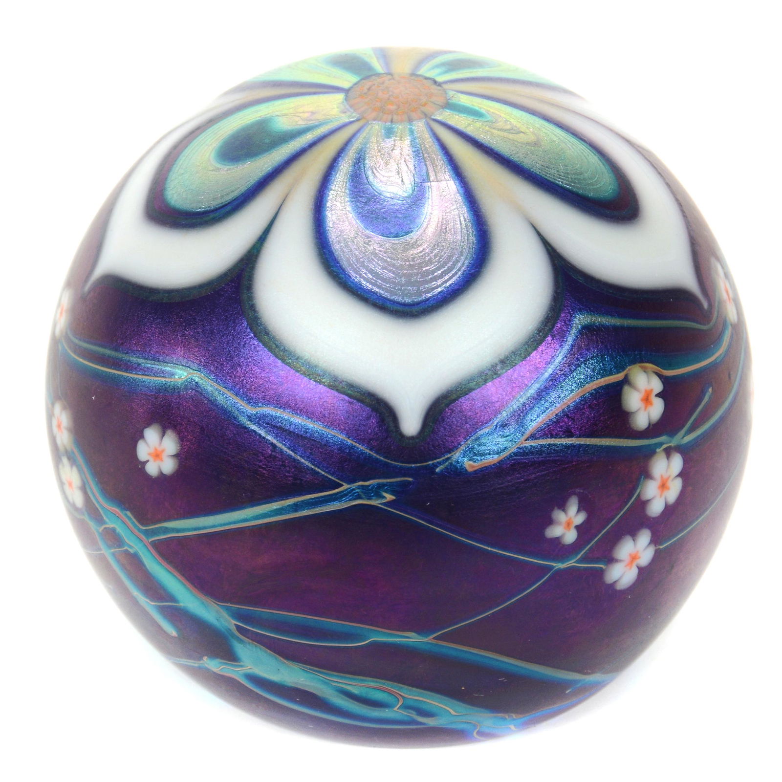 Paperweight, Contemporary Art Glass Signed Okra (1 of 4)