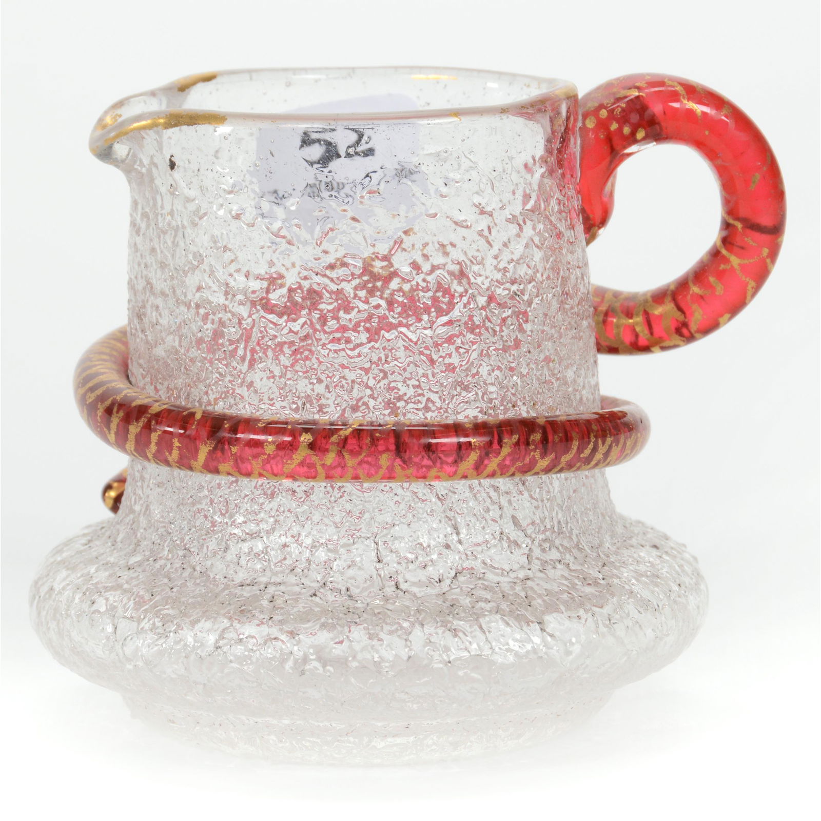 Creamer, Unmarked Moser Art Glass (1 of 3)
