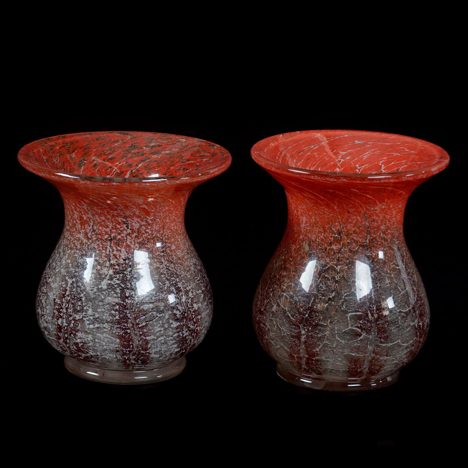 (2) Vases, WMF Ikora Art Glass (1 of 3)