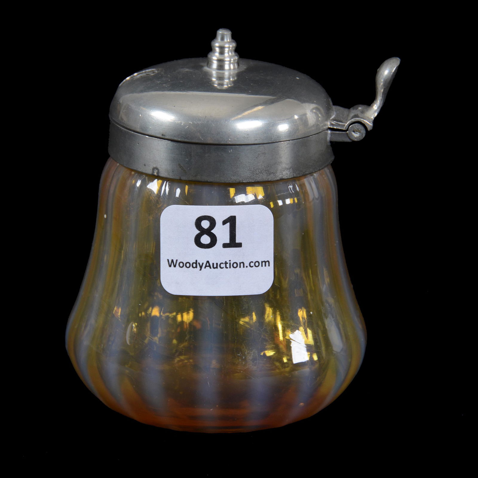 Mustard Jar, Monot Stumpf French Art Glass (1 of 3)