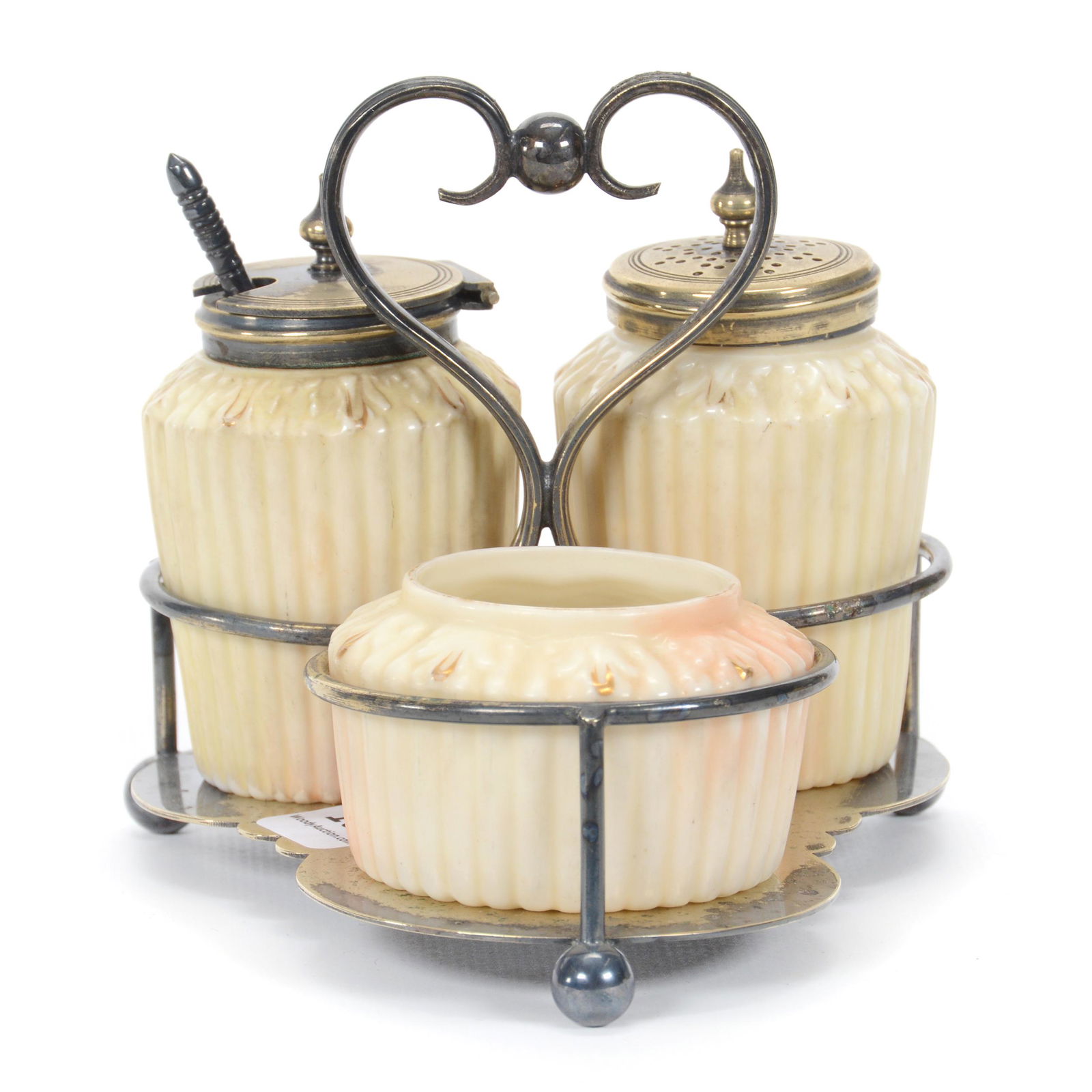 Condiment Set In Frame Signed Locke Worcester (1 of 3)