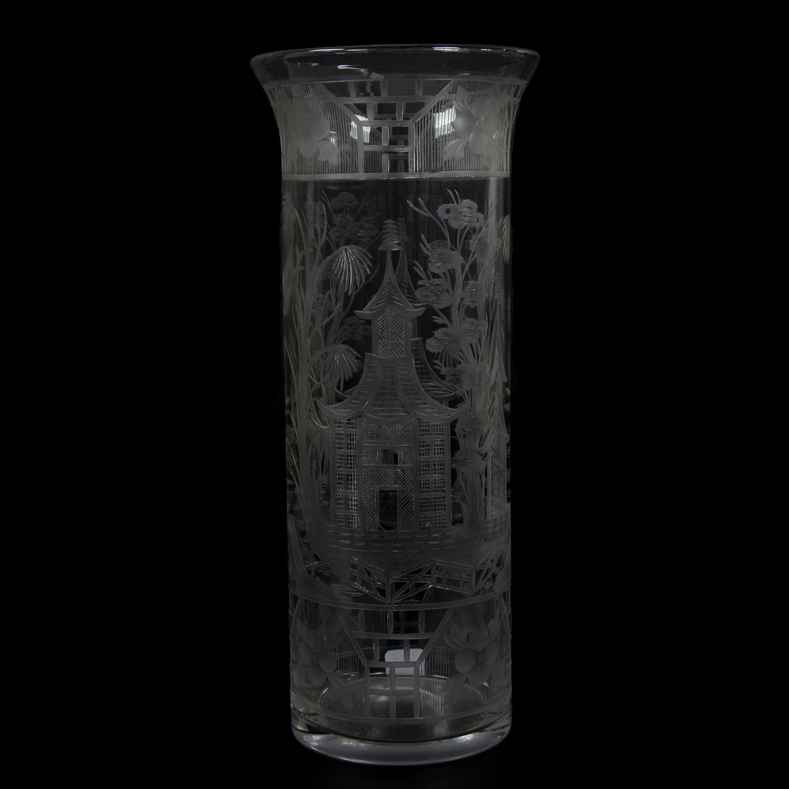 Cylinder Vase Signed Hawkes, ABCG (1 of 3)