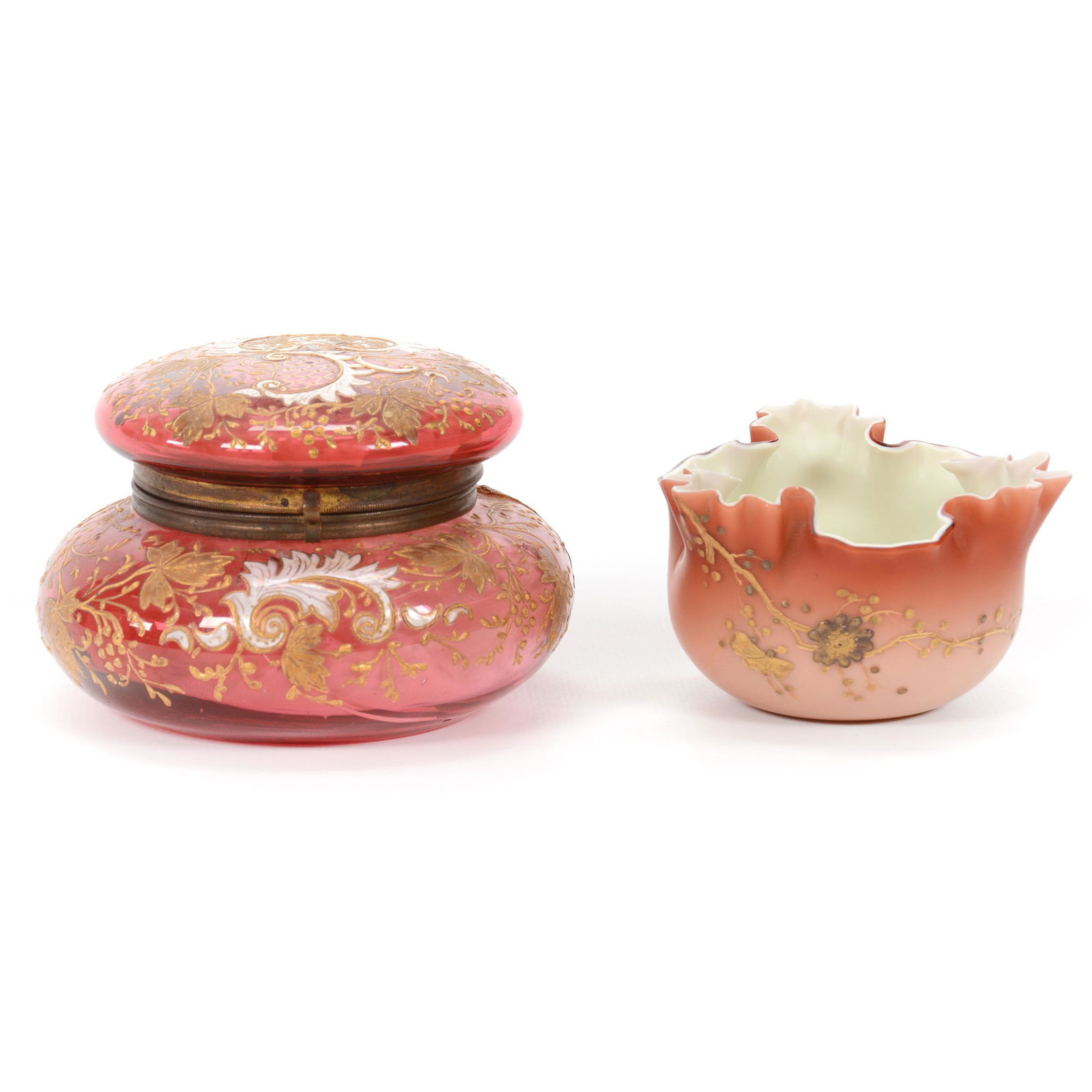 Two Damaged/Repaired Art Glass Items (1 of 5)