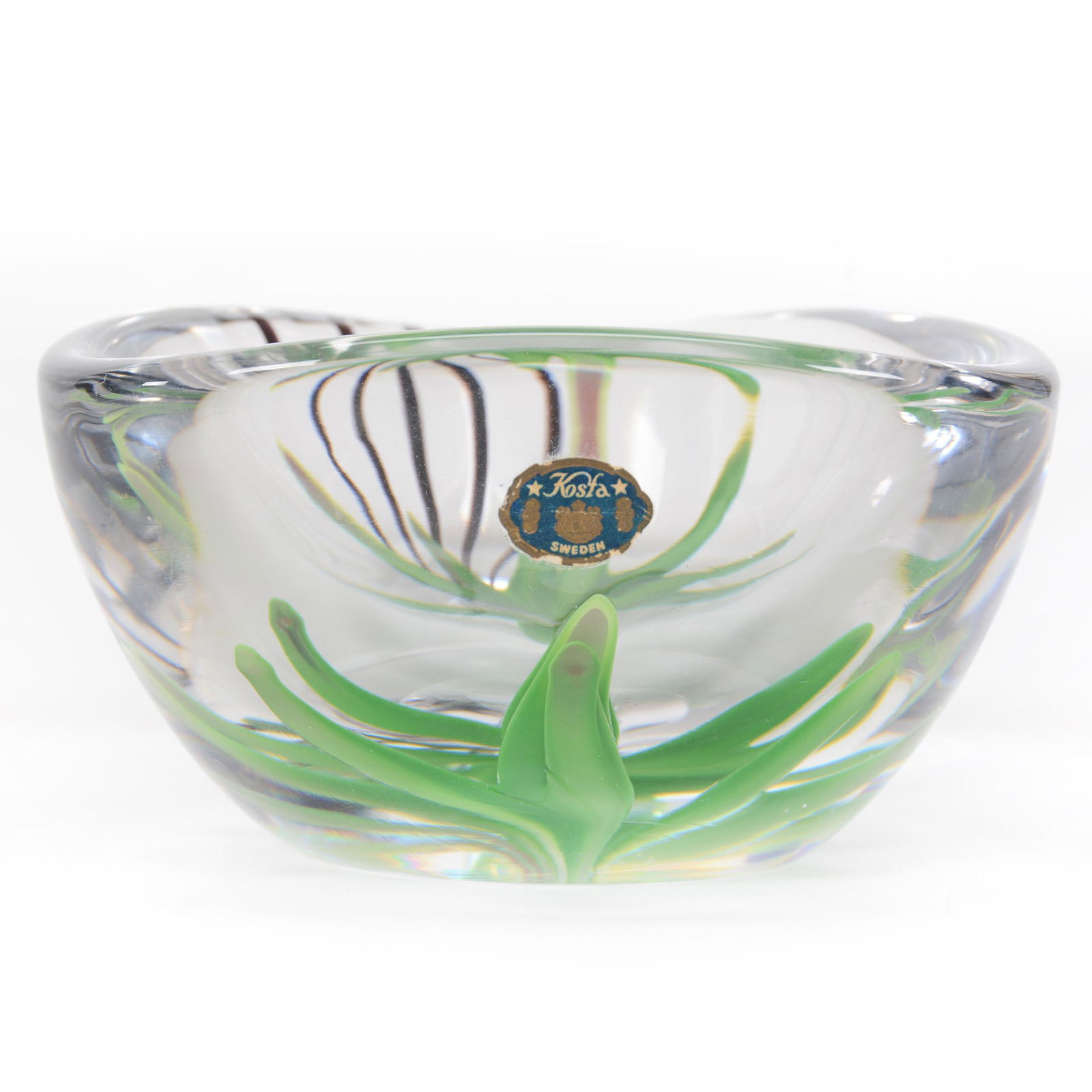 Bowl, Contemporary Art Glass Signed Kosta Boda (1 of 3)