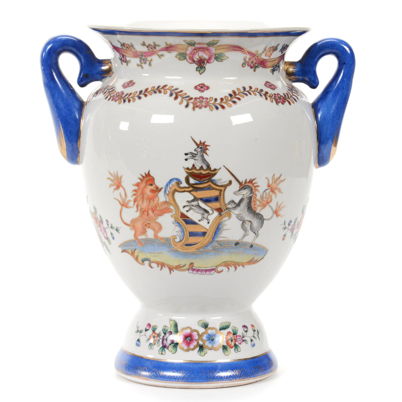 Vase, Two Handles, Chinese Export Porcelain (1 of 3)