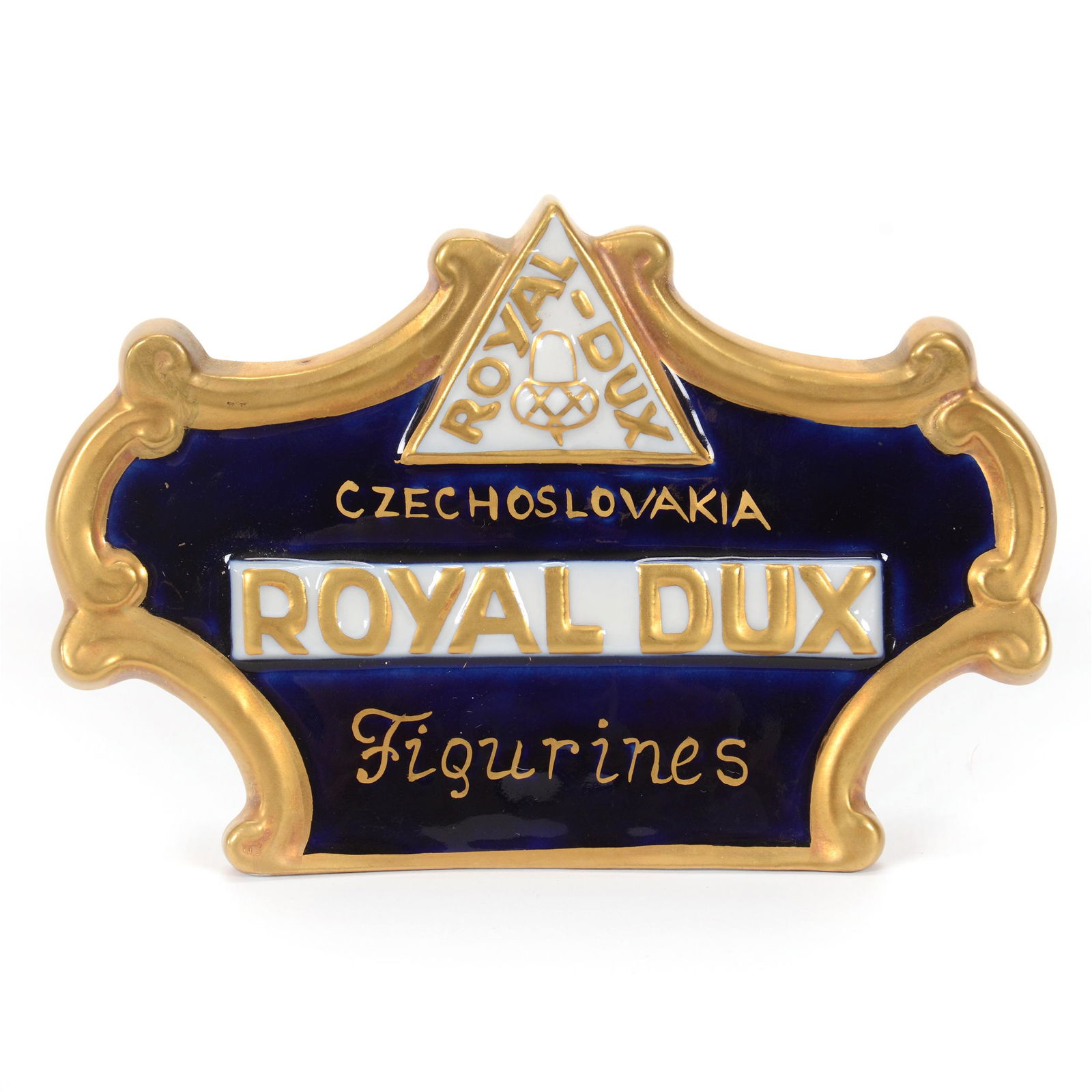 Plaque Advertising Royal Dux Czechoslovakia Figurines (1 of 3)