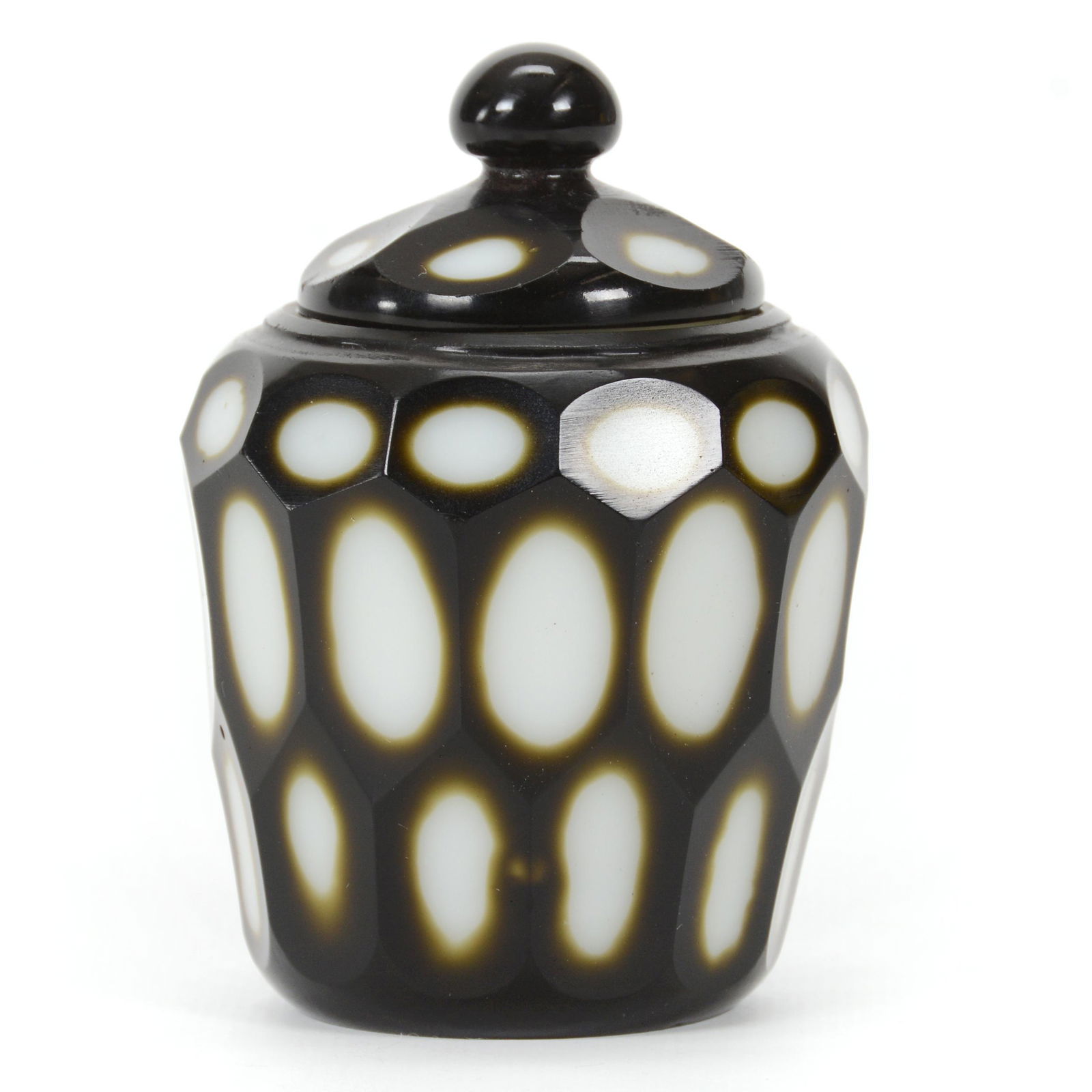 Covered Jar, Peking Cameo Art Glass (1 of 3)