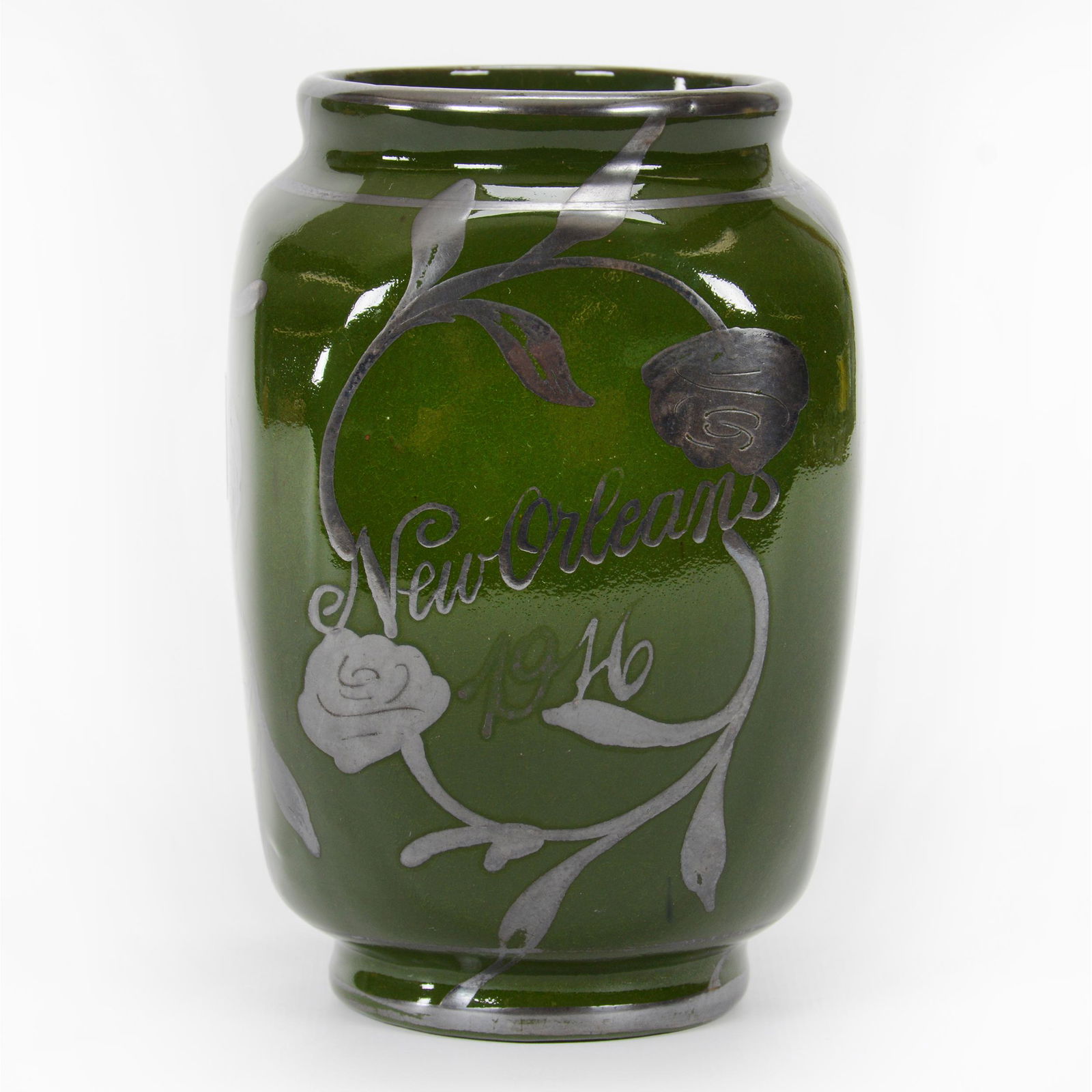 Vase, Unmarked Art Pottery Souvenir (1 of 5)