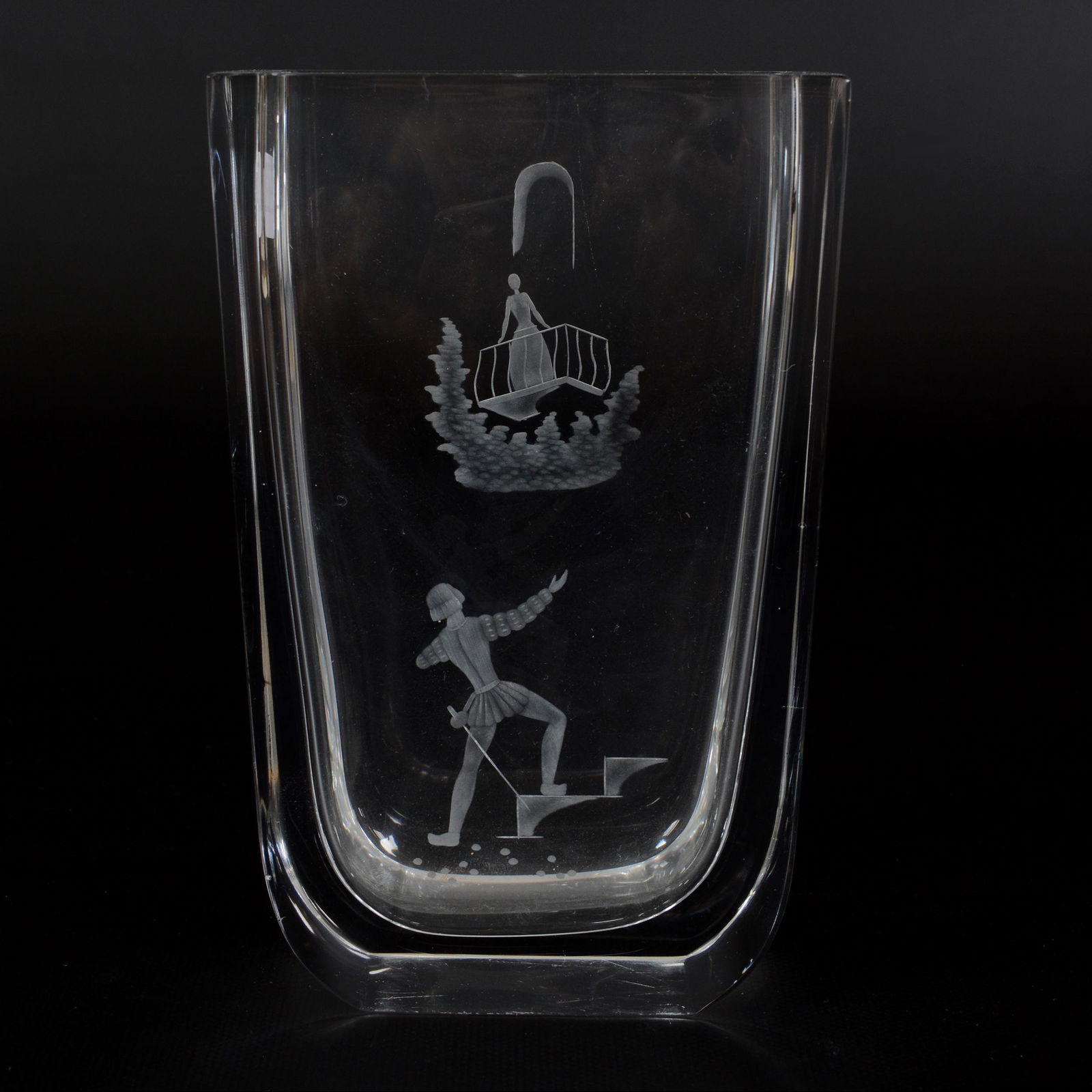 Vase Signed Orrefors Heavy Clear Crystal (1 of 3)