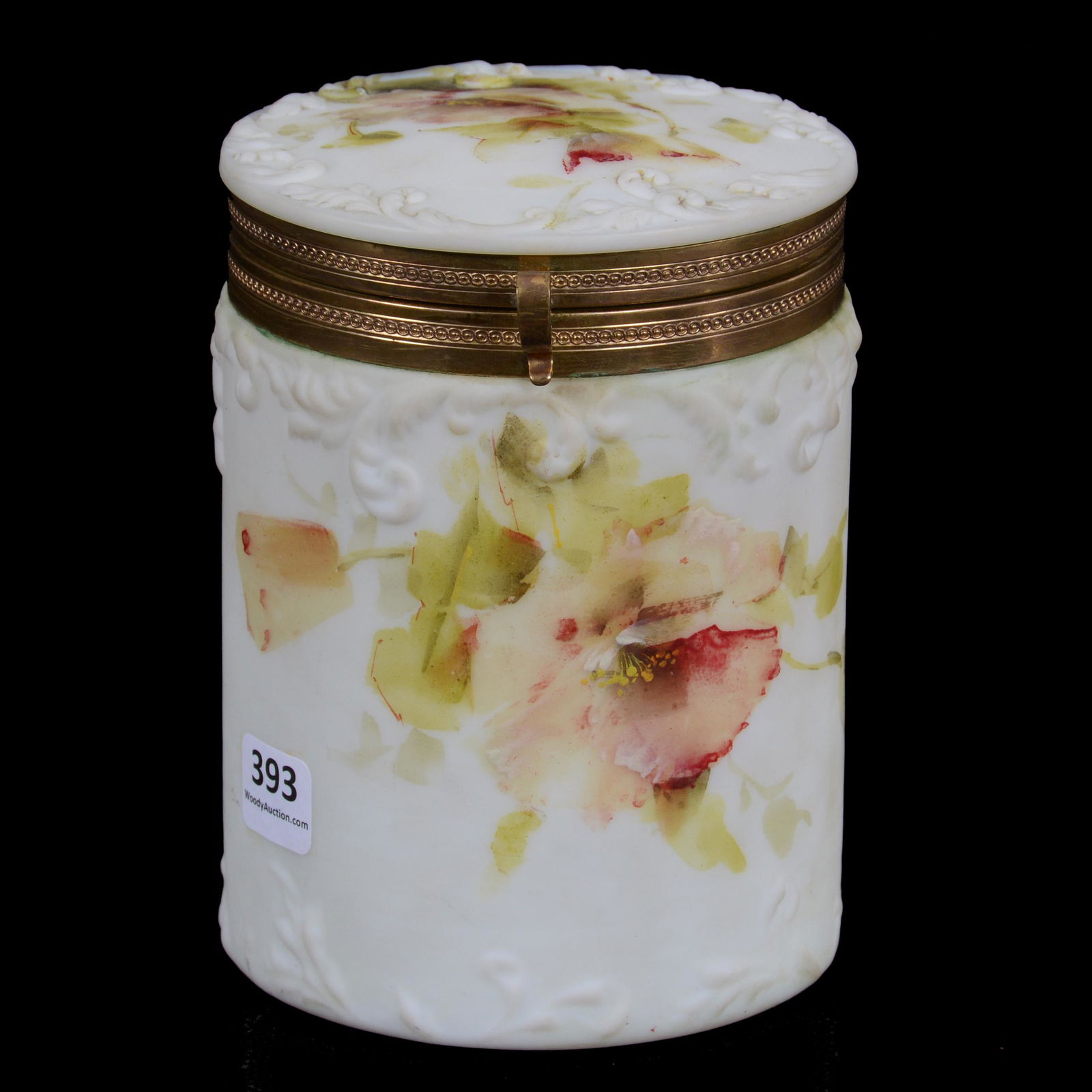 Humidor, Unmarked Mt. Washington Art Glass (1 of 4)