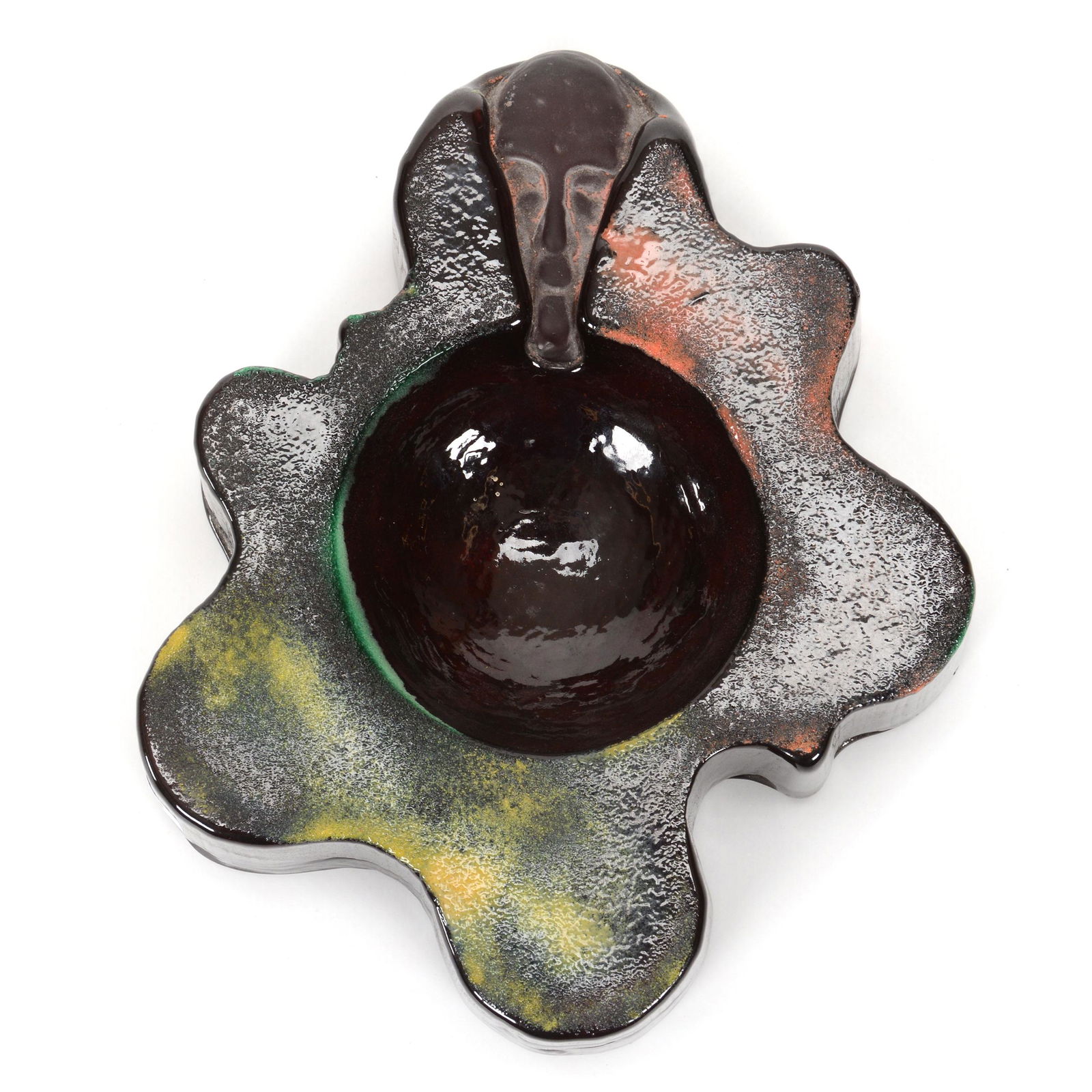 Free Form Art Glass Ashtray Signed Kosta Boda (1 of 3)