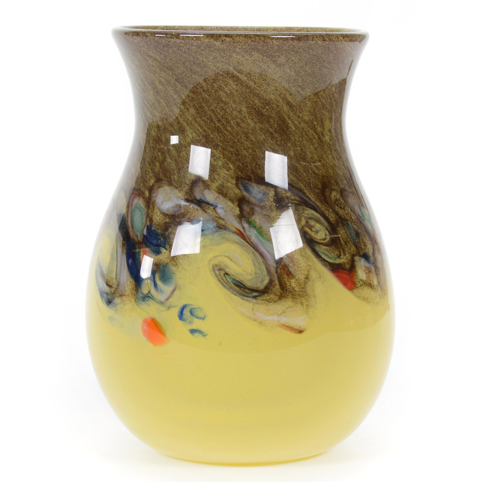 Vase, Unmarked Ysart Style Art Glass (1 of 3)