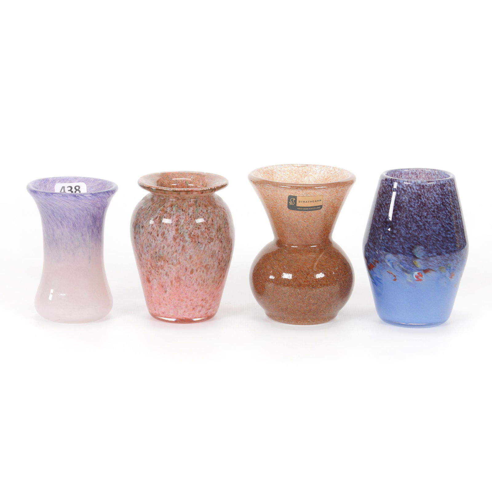 (4) Vases, Ysart Style Art Glass (1 of 3)