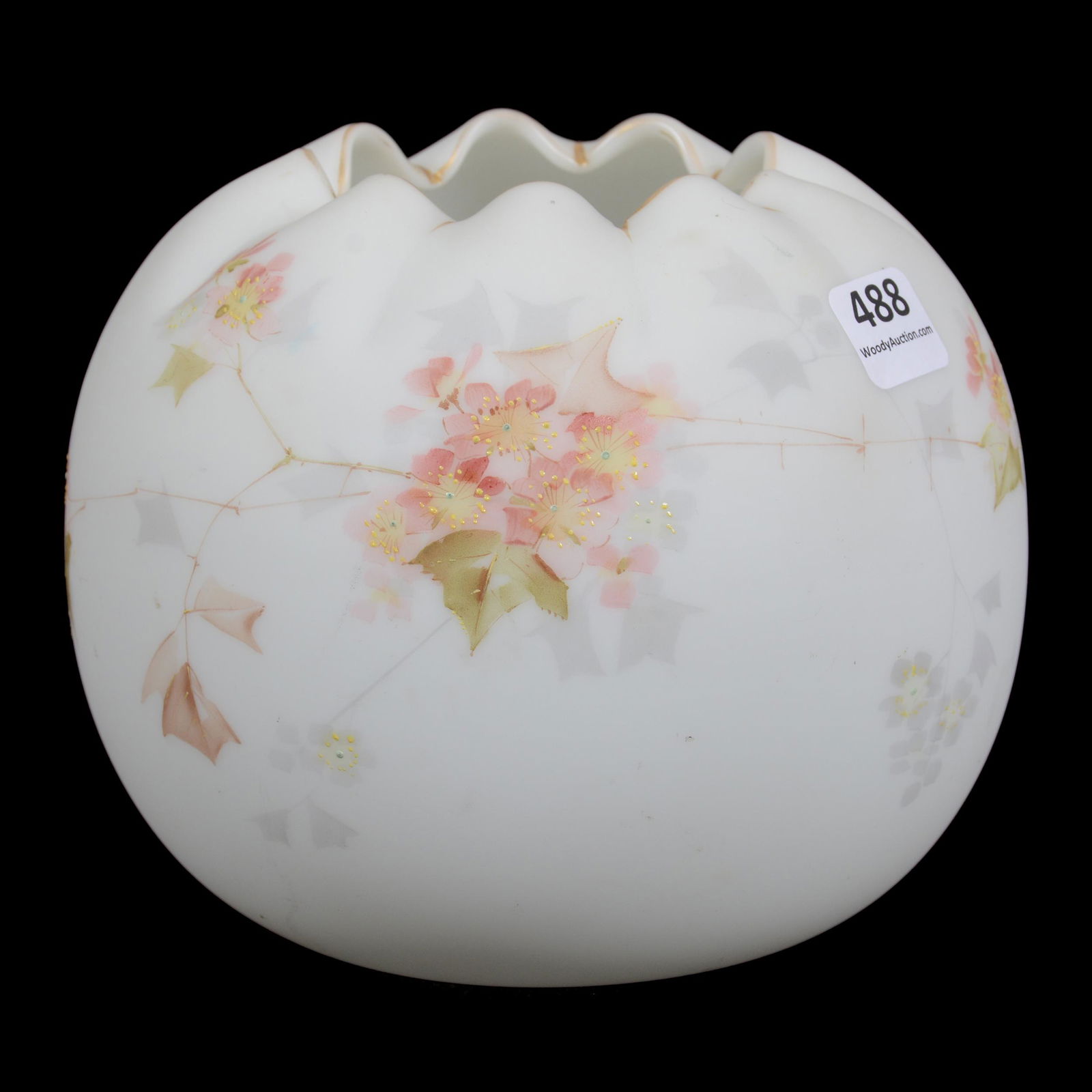 Rose Bowl, Unmarked Mt. Washington Art Glass (1 of 3)