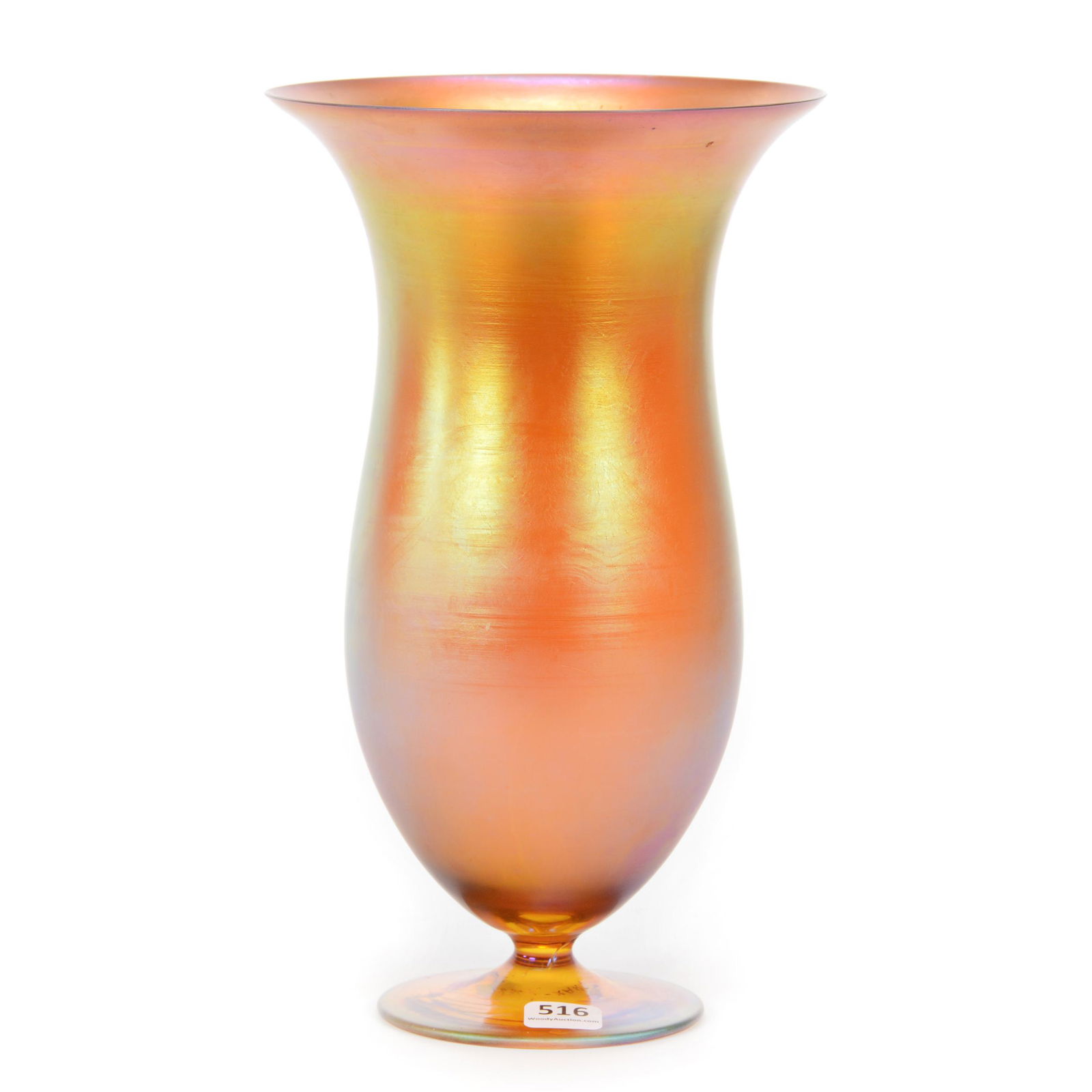 Pedestal Vase, Unmarked WMF Art Glass (1 of 2)
